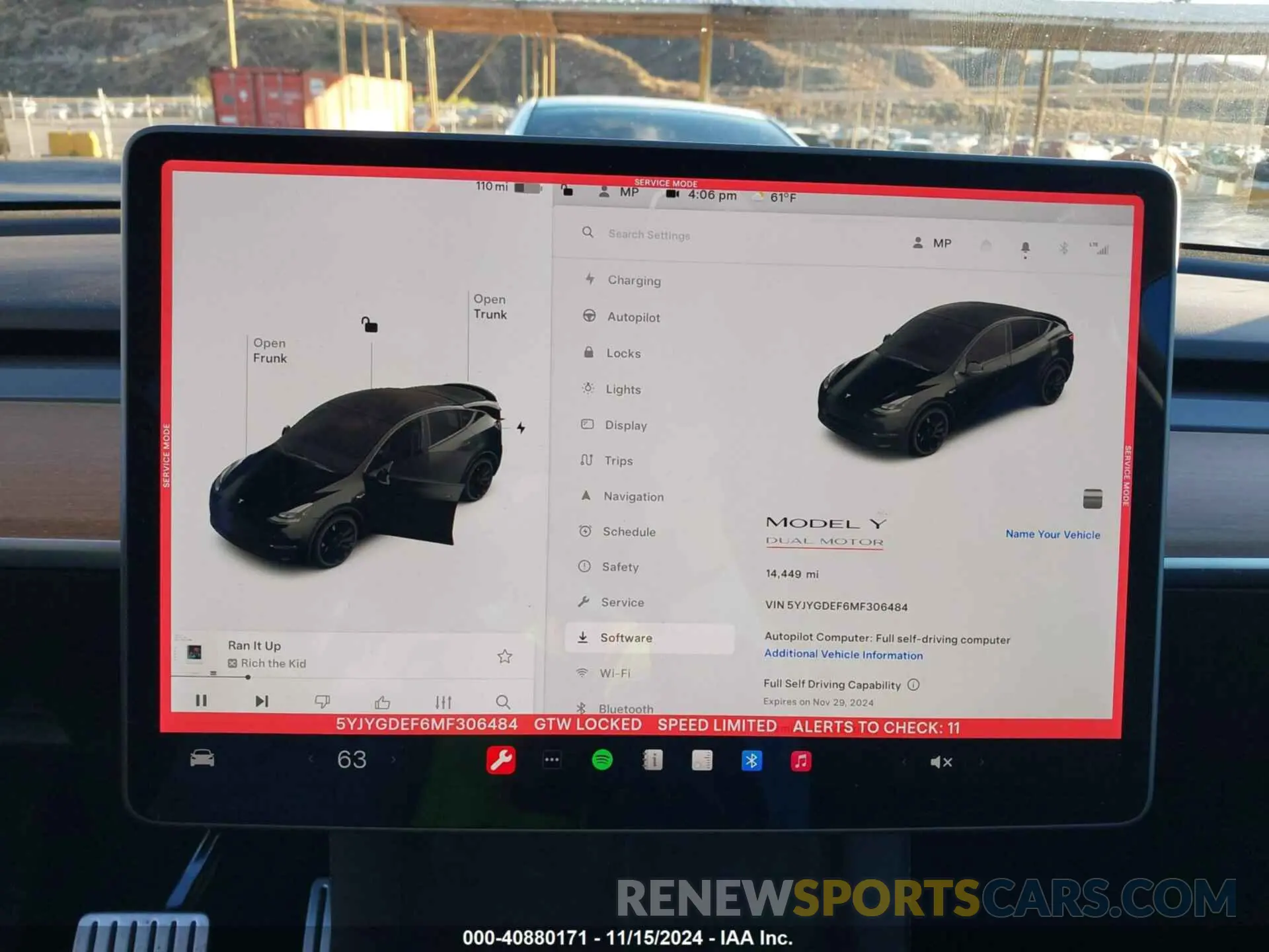 18 fotografías del automóvil dañado 5YJYGDEF6MF306484 TESLA MODEL Y 2021