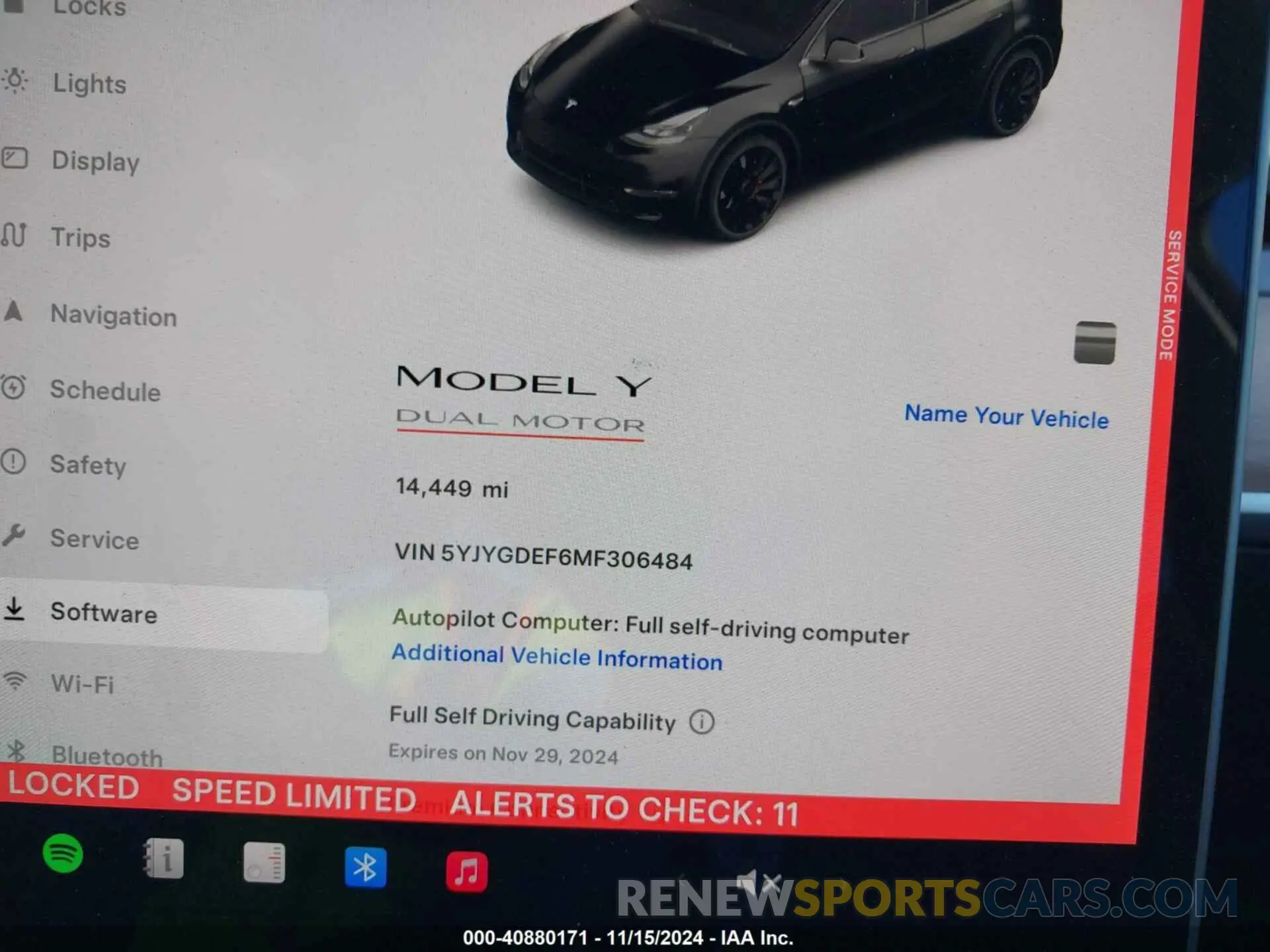 7 fotografías del automóvil dañado 5YJYGDEF6MF306484 TESLA MODEL Y 2021