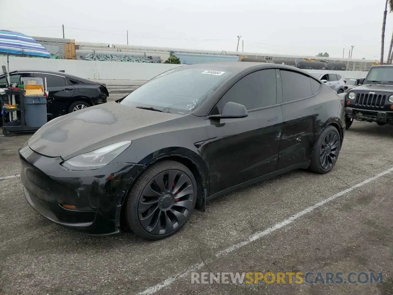 1 fotografías del automóvil dañado 5YJYGDEF7MF195038 TESLA MODEL Y 2021