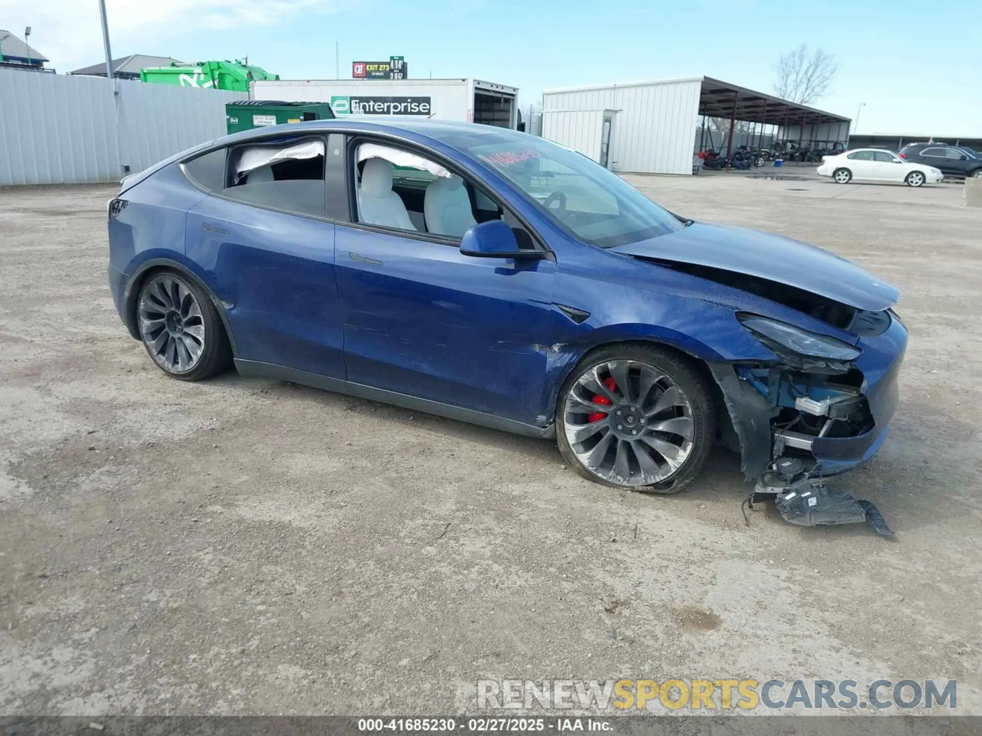 6 fotografías del automóvil dañado 5YJYGDEF8MF245641 TESLA MODEL Y 2021