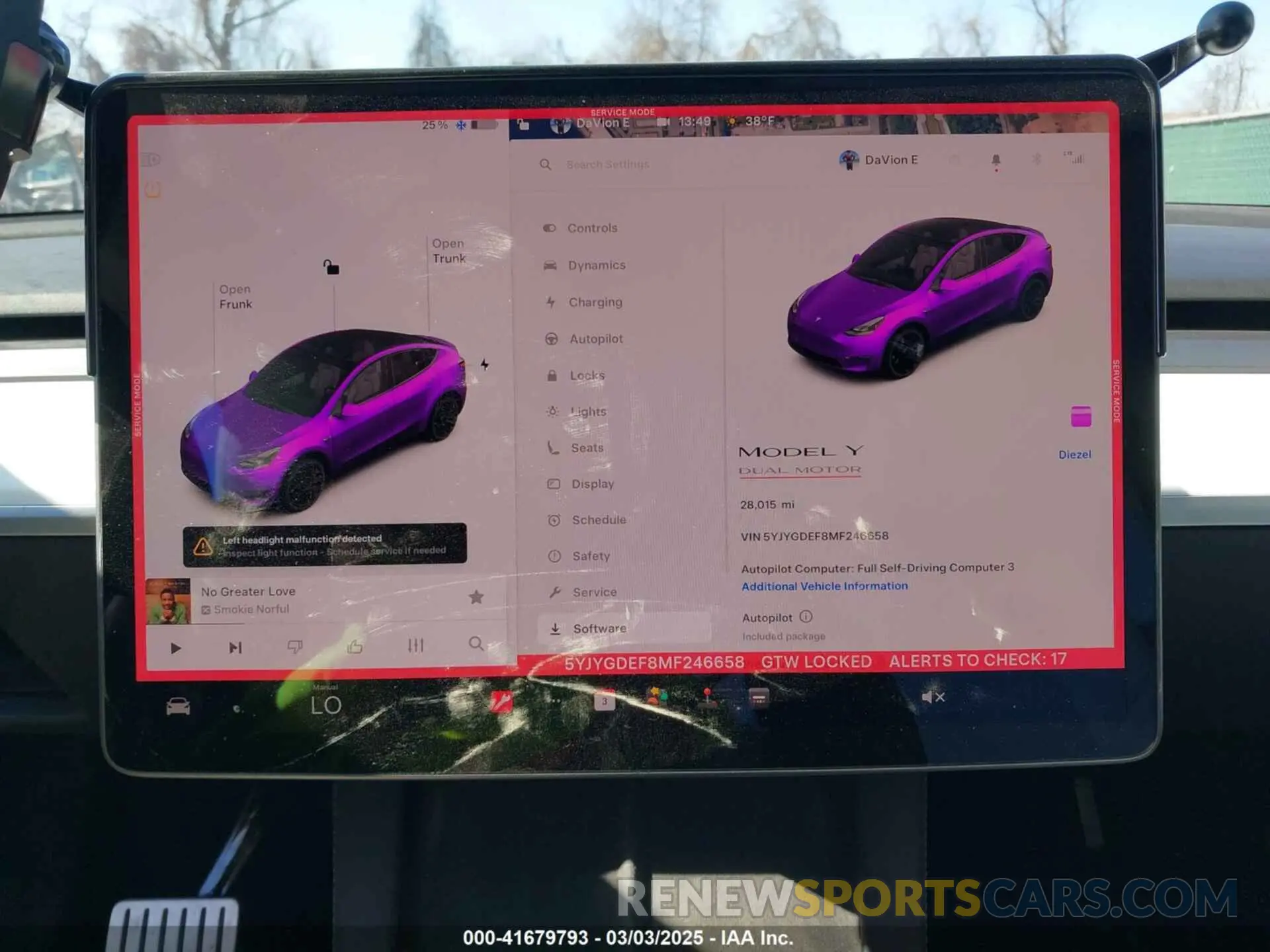 7 fotografías del automóvil dañado 5YJYGDEF8MF246658 TESLA MODEL Y 2021