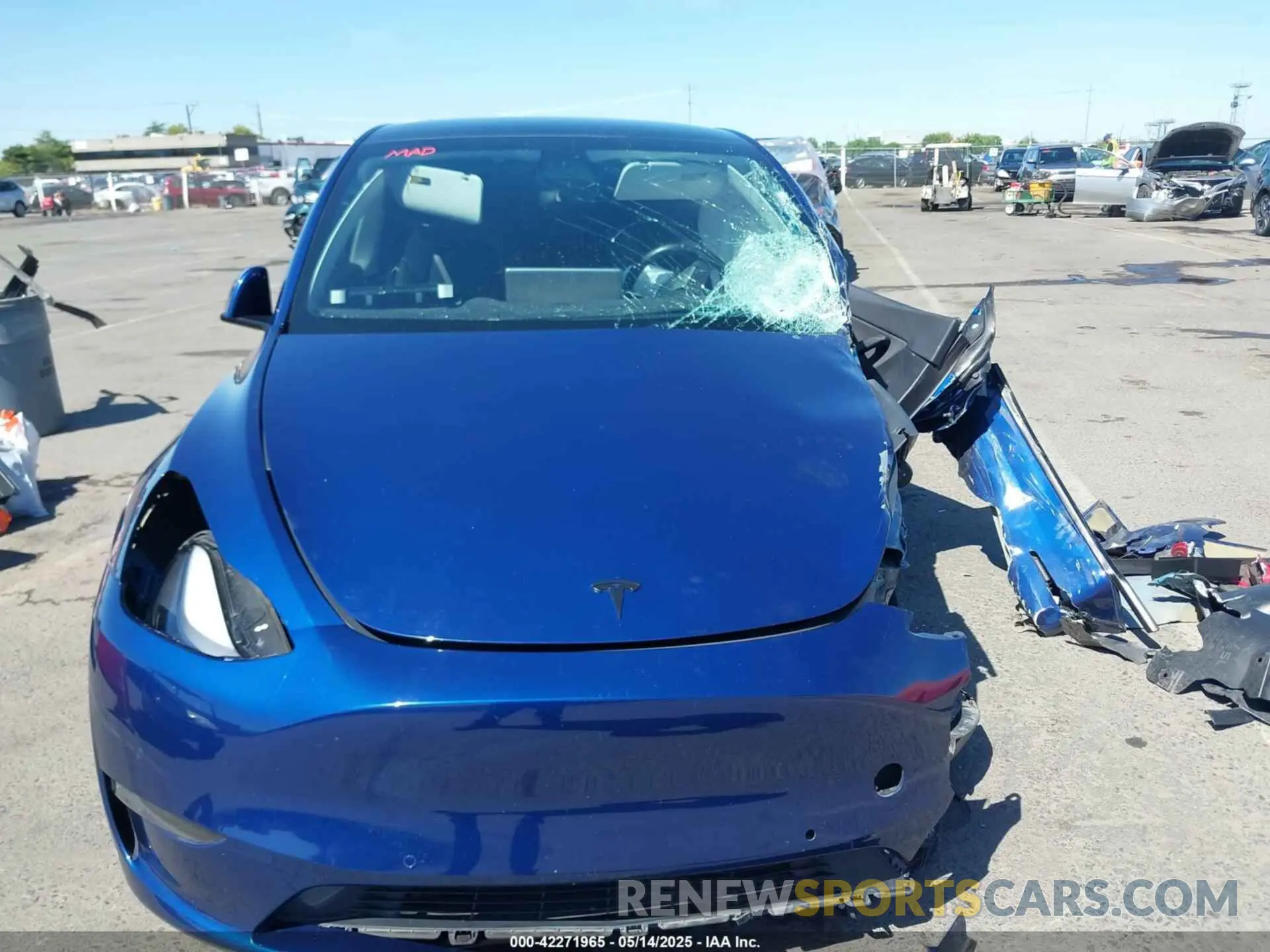 12 fotografías del automóvil dañado 5YJYGDEF8MF267574 TESLA MODEL Y 2021