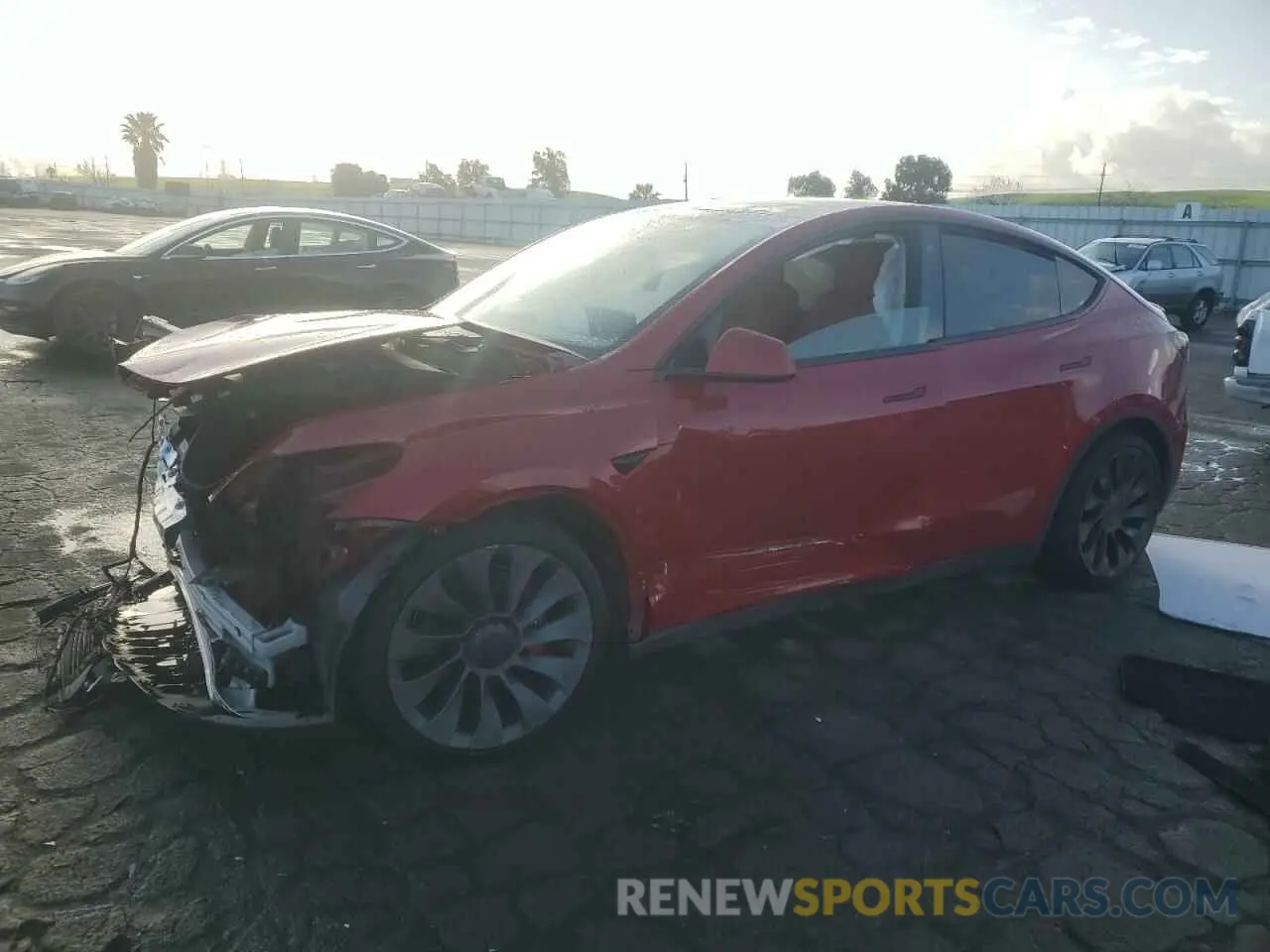 1 fotografías del automóvil dañado 5YJYGDEF8MF276050 TESLA MODEL Y 2021