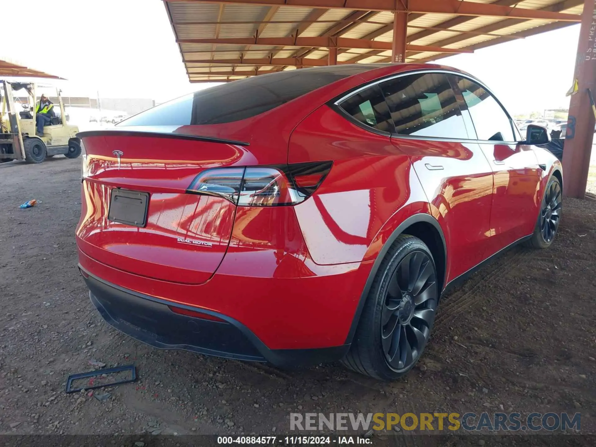4 fotografías del automóvil dañado 5YJYGDEF8MF277246 TESLA MODEL Y 2021