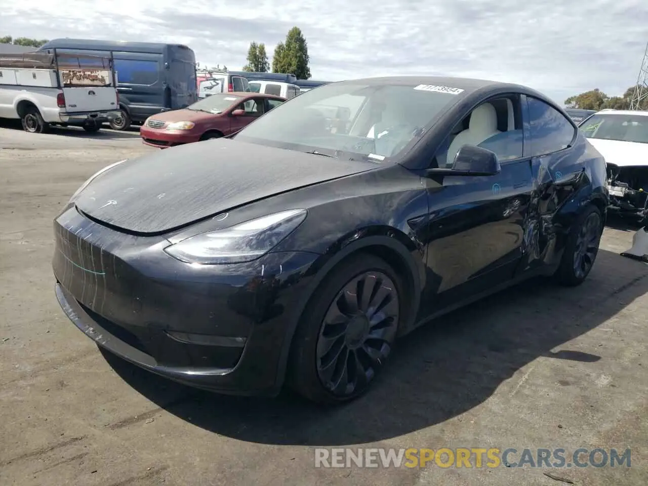 1 fotografías del automóvil dañado 5YJYGDEF8MF294256 TESLA MODEL Y 2021