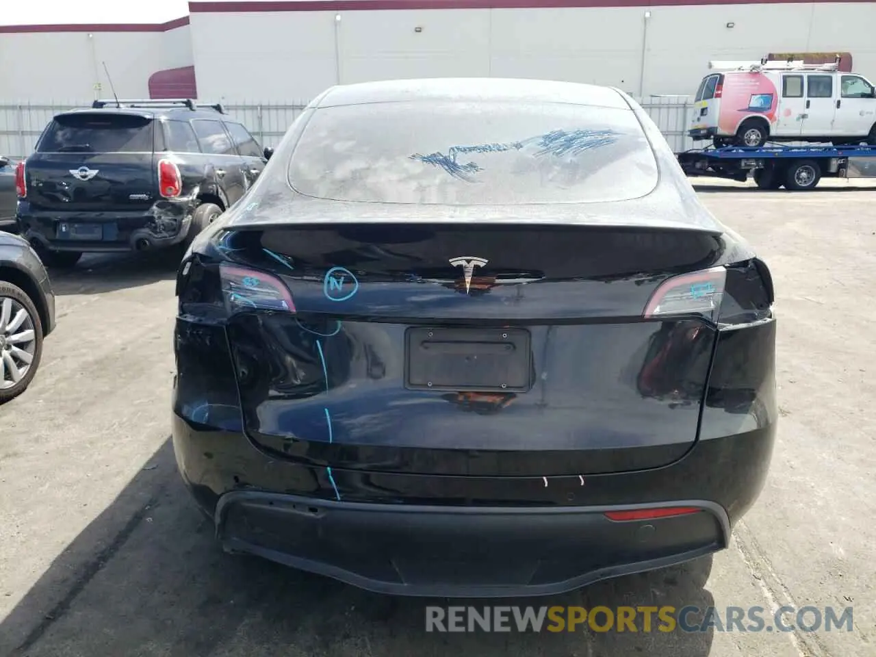 6 fotografías del automóvil dañado 5YJYGDEF8MF294256 TESLA MODEL Y 2021