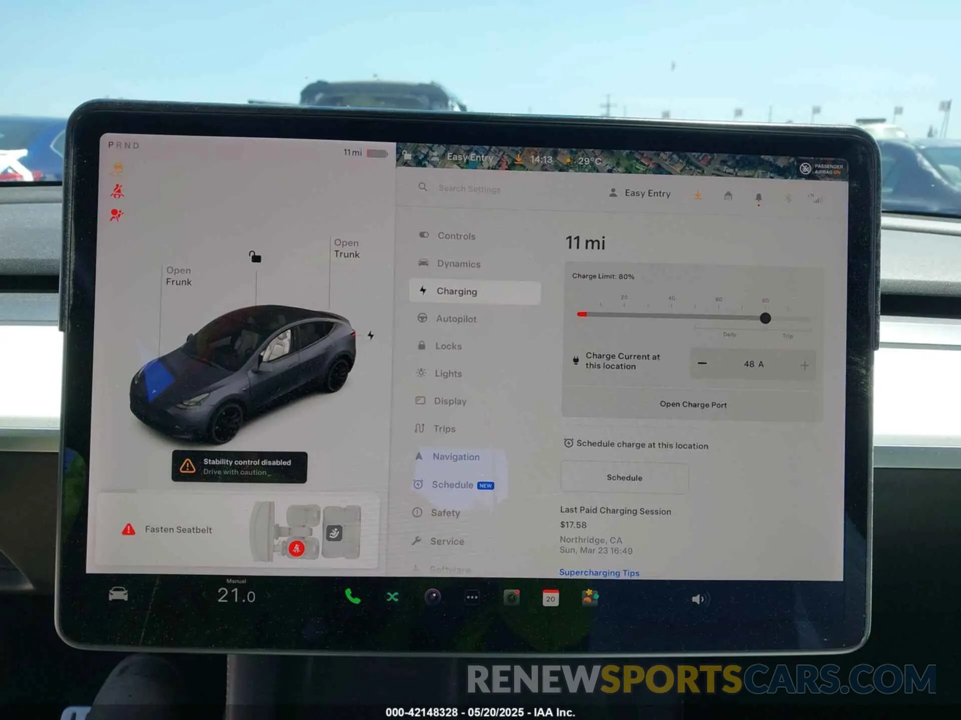 17 fotografías del automóvil dañado 5YJYGDEF9MF136847 TESLA MODEL Y 2021
