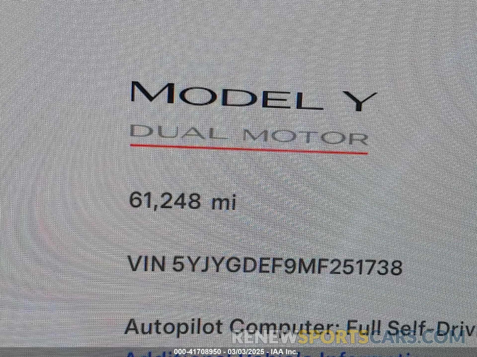 16 fotografías del automóvil dañado 5YJYGDEF9MF251738 TESLA MODEL Y 2021