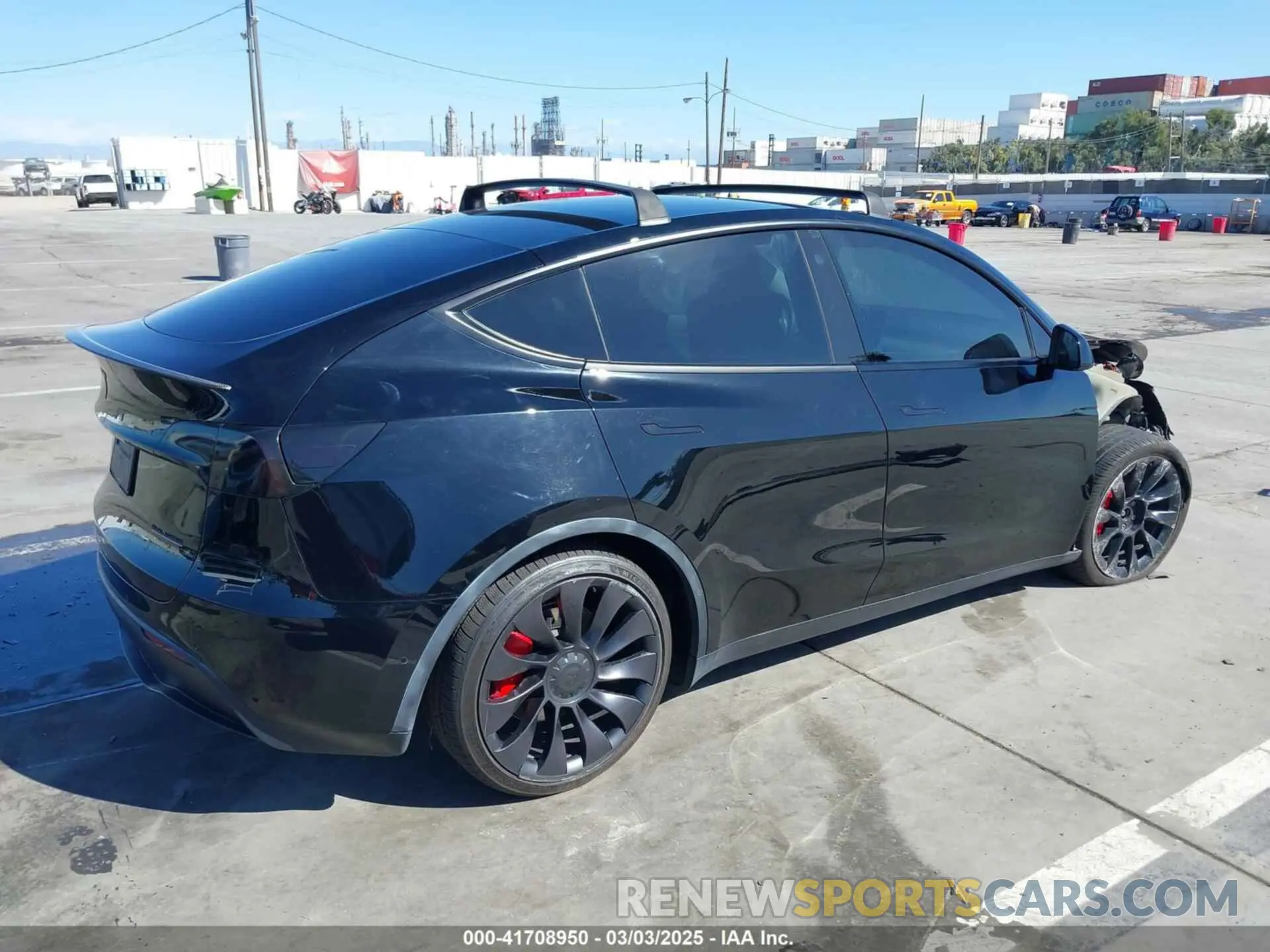 4 fotografías del automóvil dañado 5YJYGDEF9MF251738 TESLA MODEL Y 2021