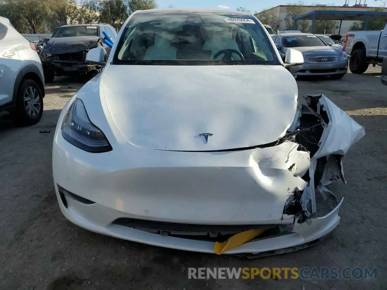 5 fotografías del automóvil dañado 5YJYGDEFXMF097928 TESLA MODEL Y 2021