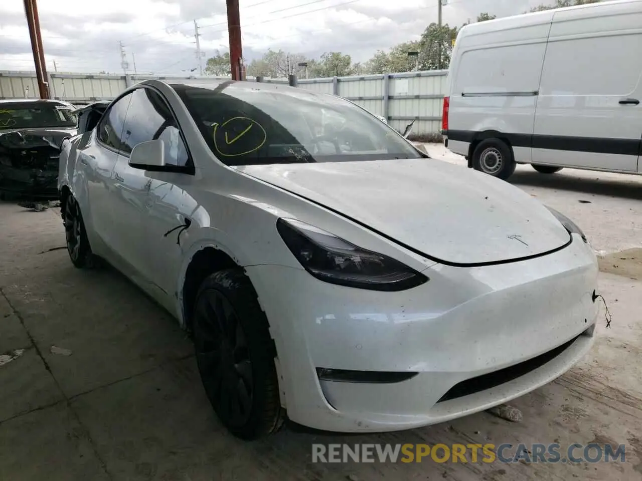 1 fotografías del automóvil dañado 5YJYGDEFXMF267463 TESLA MODEL Y 2021