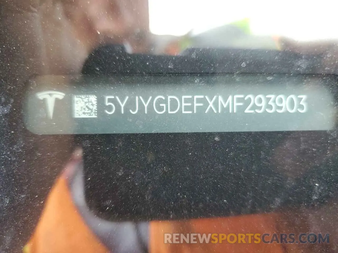 12 fotografías del automóvil dañado 5YJYGDEFXMF293903 TESLA MODEL Y 2021