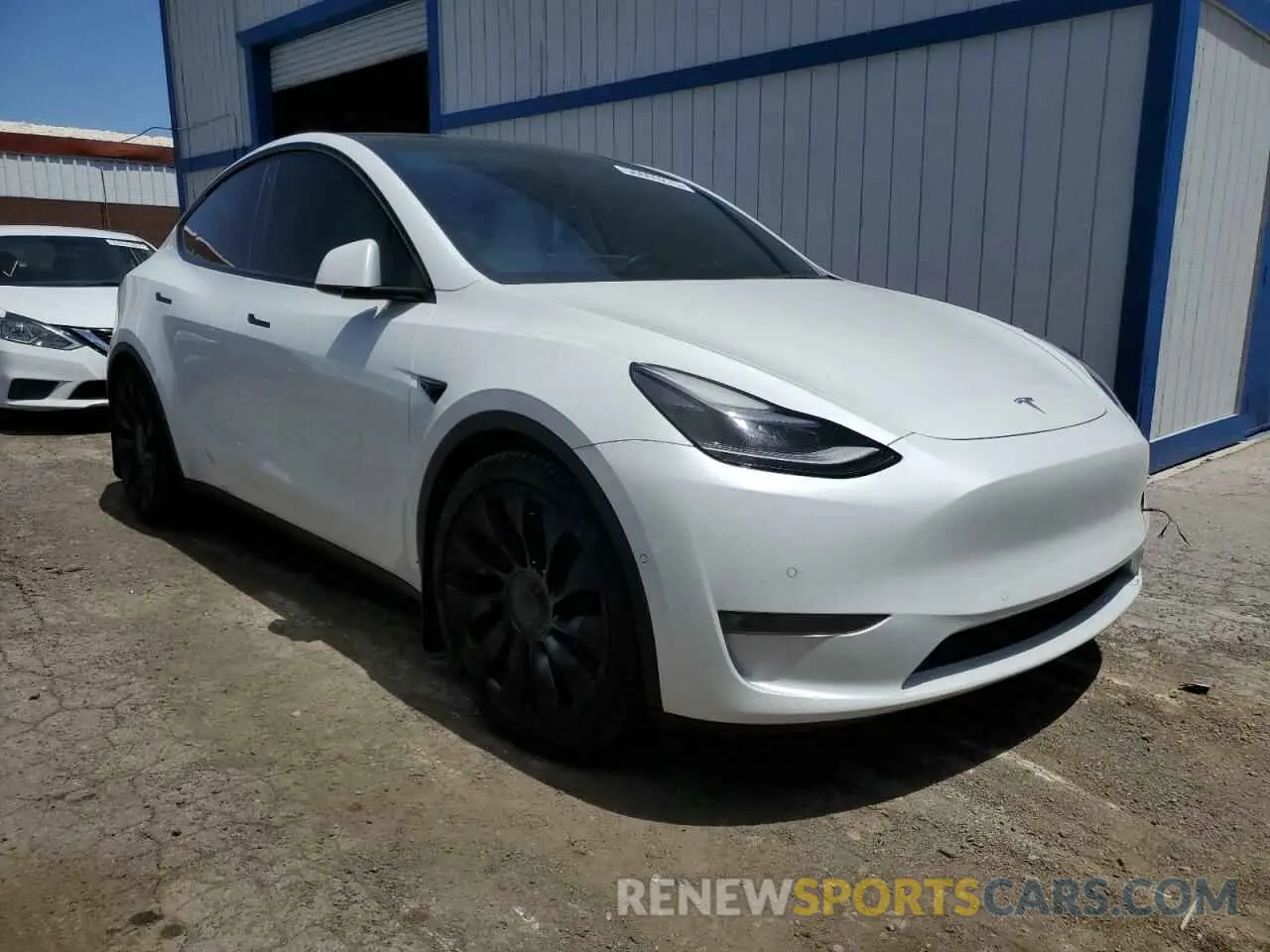 4 fotografías del automóvil dañado 5YJYGDEFXMF293903 TESLA MODEL Y 2021