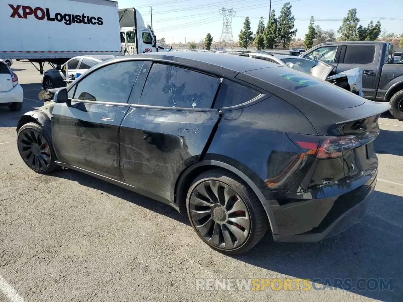 2 fotografías del automóvil dañado 7SAYGAEE0NF342603 TESLA MODEL Y 2022