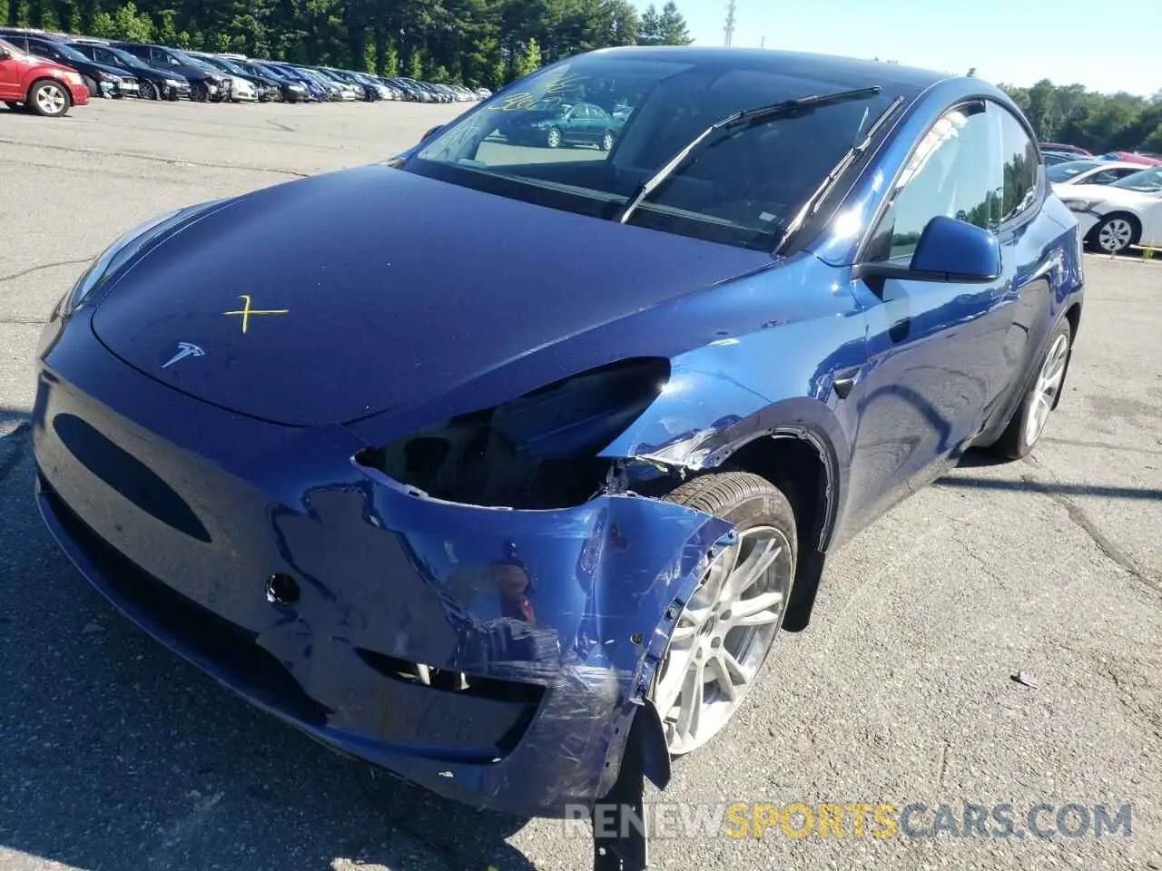 9 fotografías del automóvil dañado 7SAYGAEE1NF312963 TESLA MODEL Y 2022