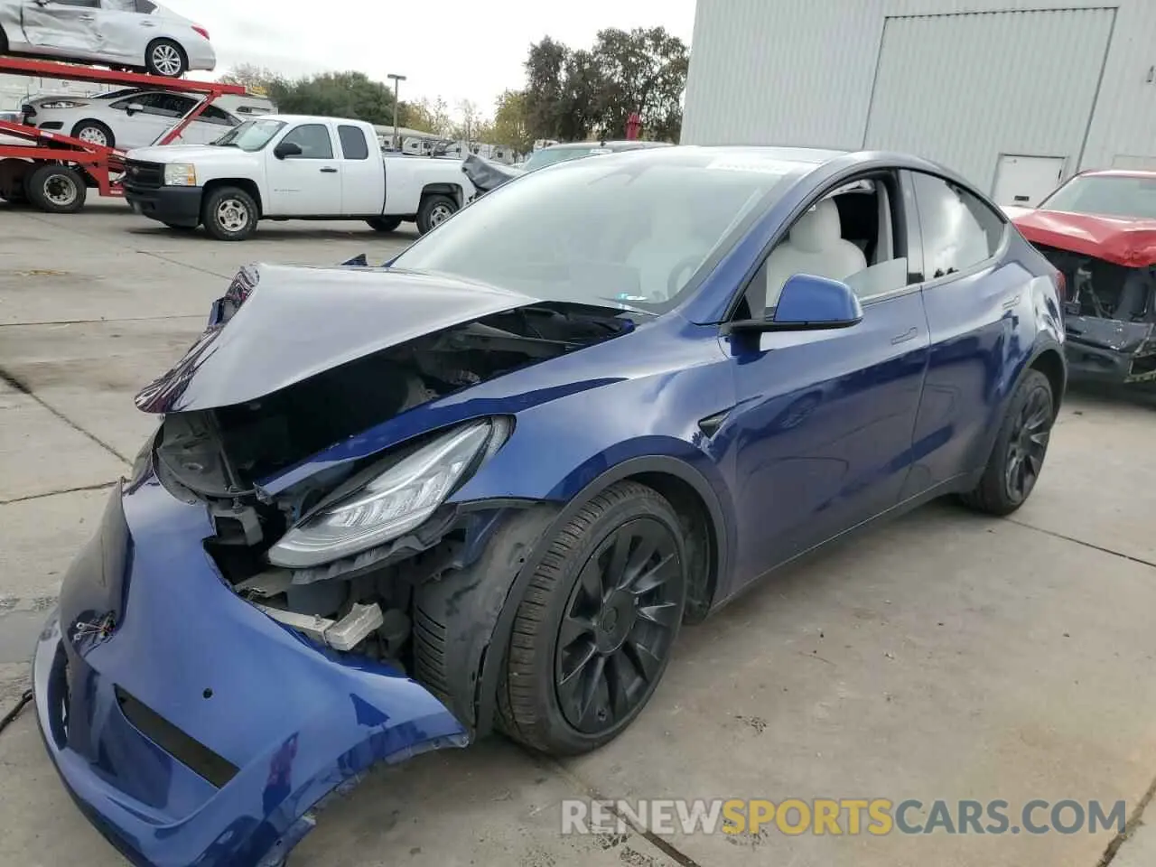1 fotografías del automóvil dañado 7SAYGAEE1NF349947 TESLA MODEL Y 2022
