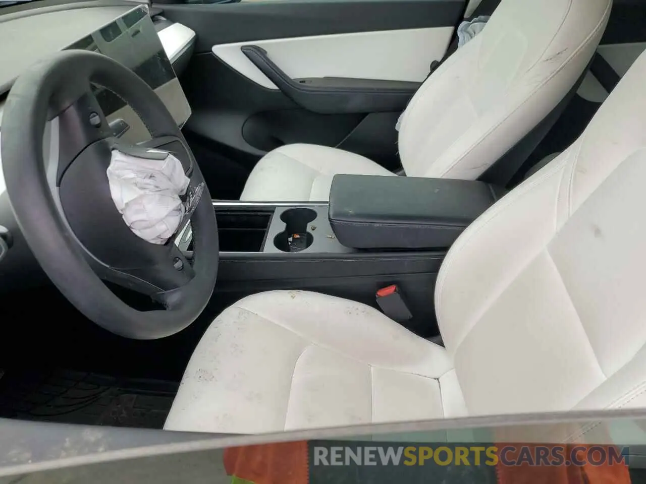 7 fotografías del automóvil dañado 7SAYGAEE1NF349947 TESLA MODEL Y 2022