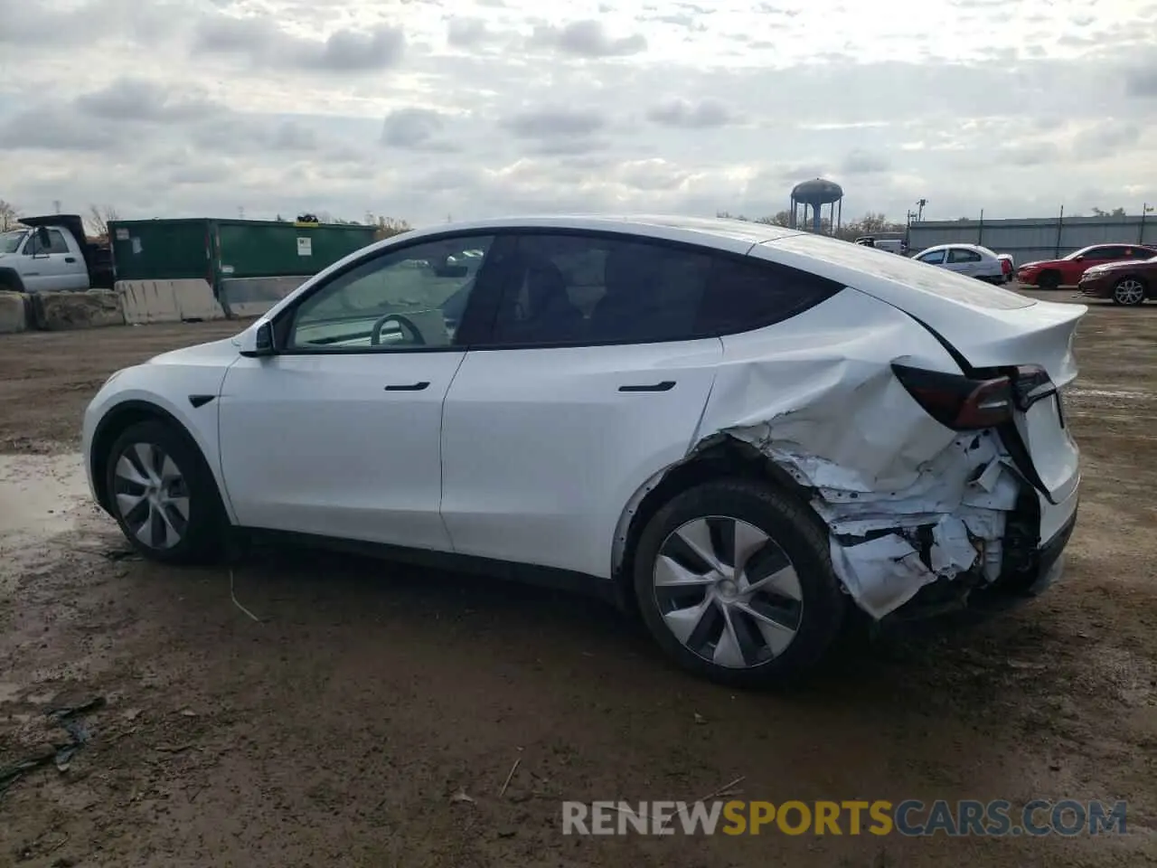 2 fotografías del automóvil dañado 7SAYGAEE1NF383449 TESLA MODEL Y 2022