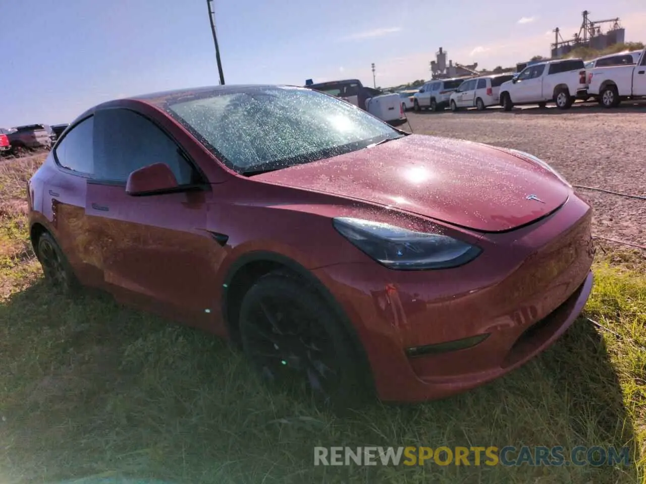 4 fotografías del automóvil dañado 7SAYGAEE1NF538081 TESLA MODEL Y 2022