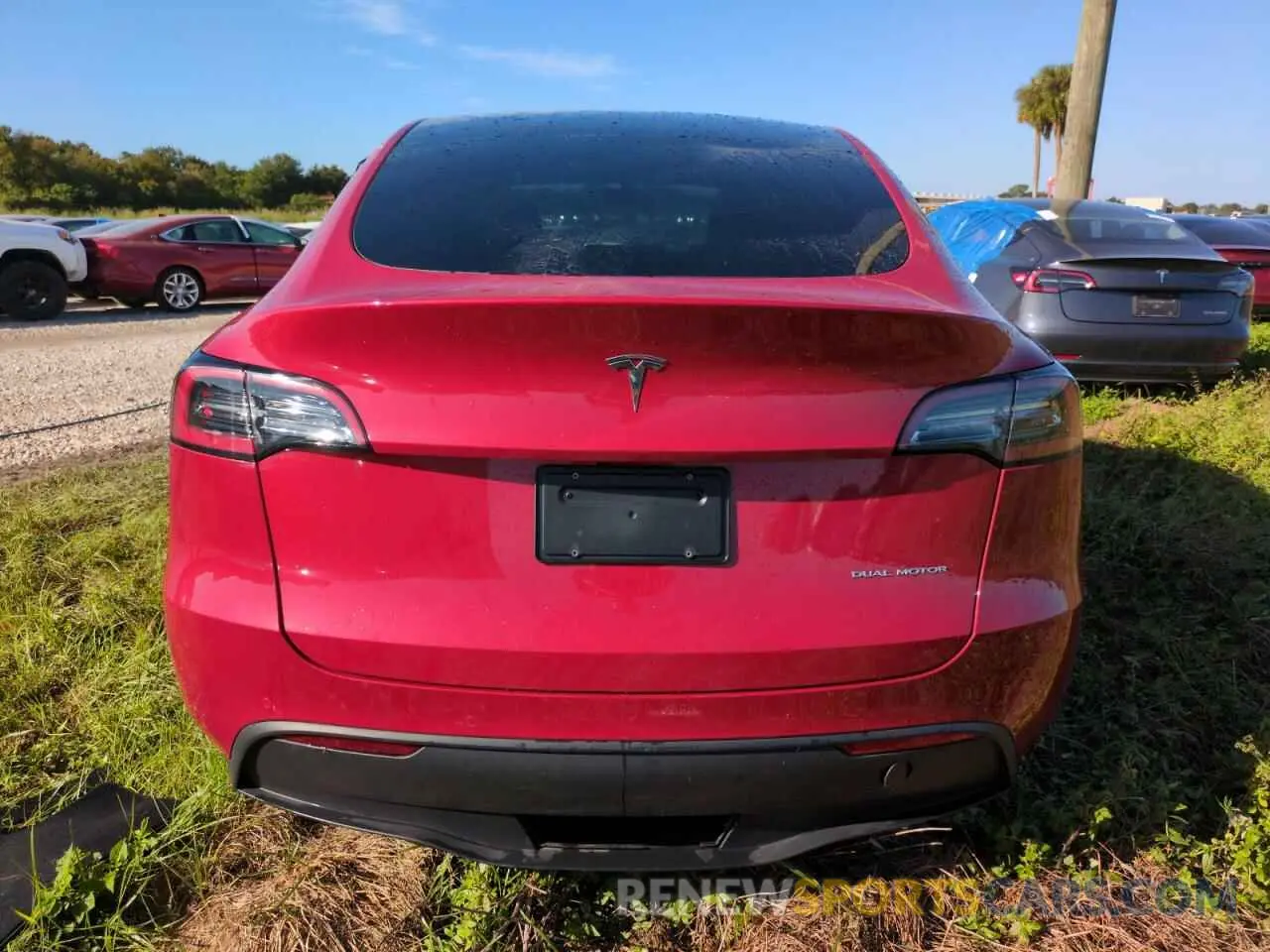 6 fotografías del automóvil dañado 7SAYGAEE1NF538081 TESLA MODEL Y 2022
