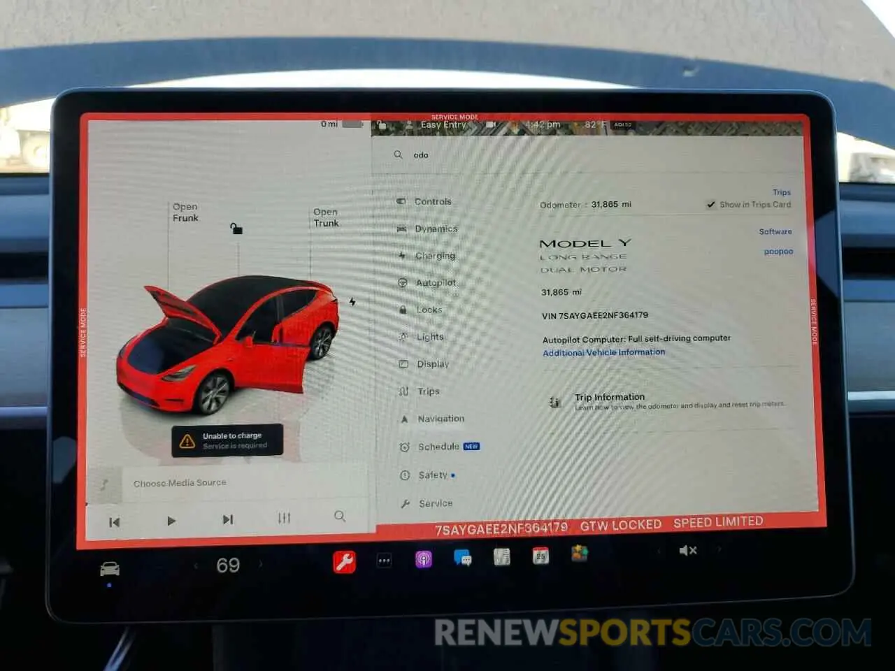 9 fotografías del automóvil dañado 7SAYGAEE2NF364179 TESLA MODEL Y 2022