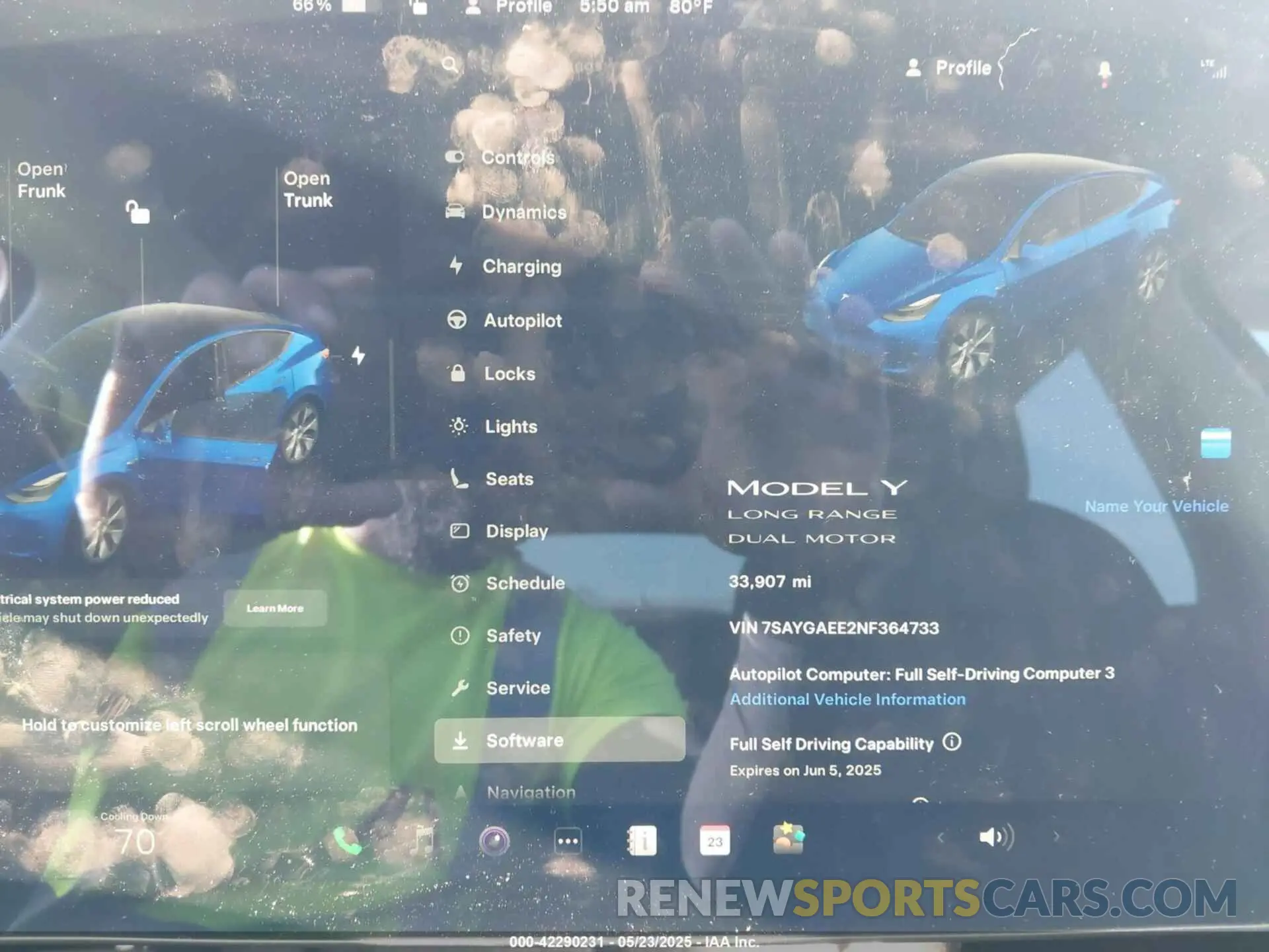 7 fotografías del automóvil dañado 7SAYGAEE2NF364733 TESLA MODEL Y 2022