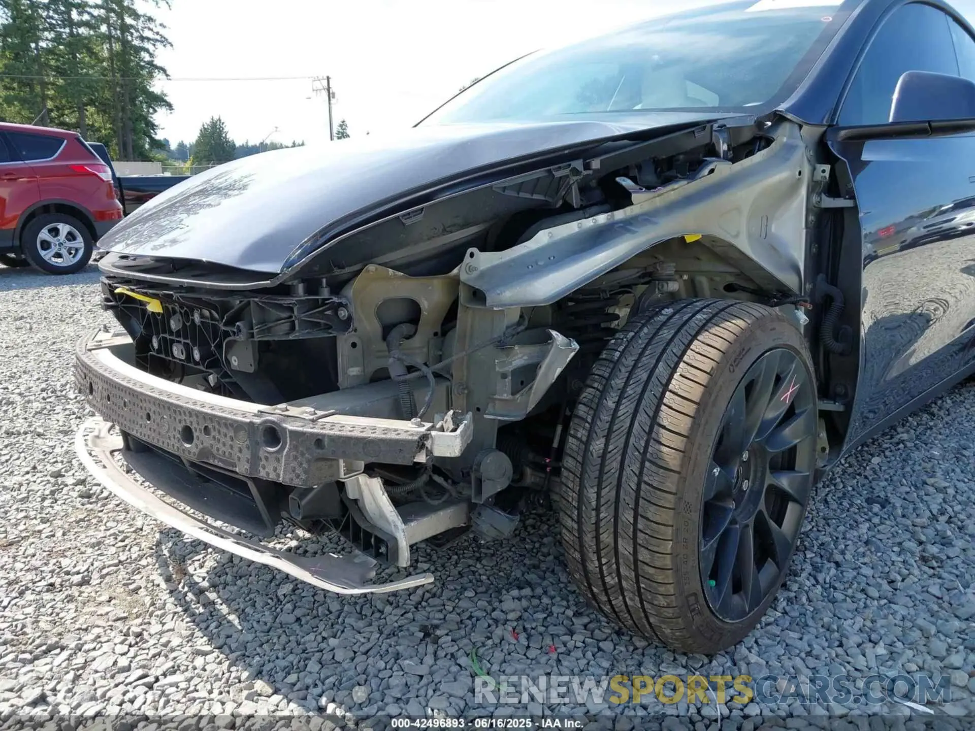 6 fotografías del automóvil dañado 7SAYGAEE3NF359220 TESLA MODEL Y 2022