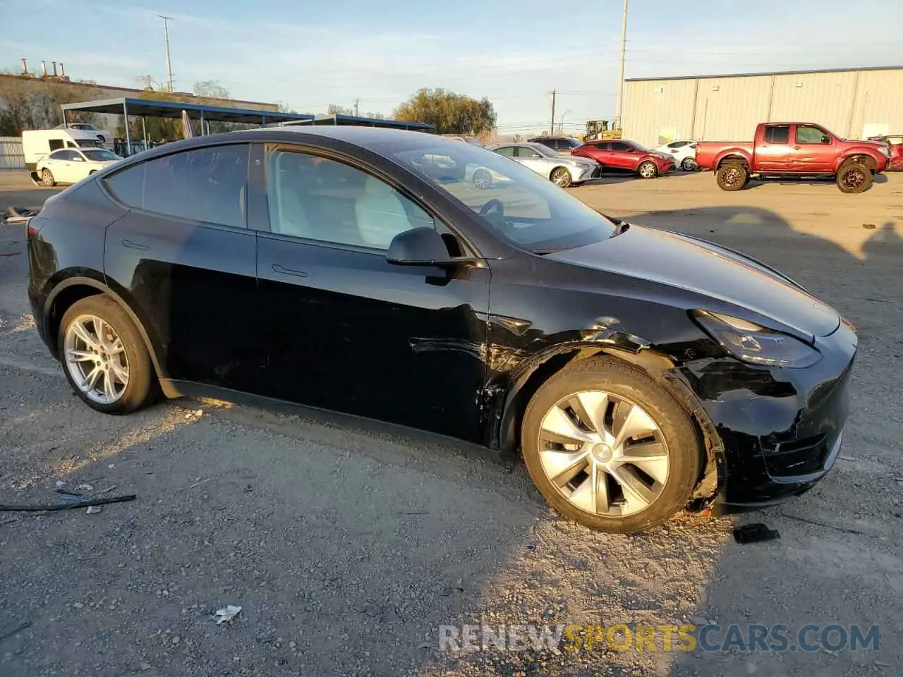 4 fotografías del automóvil dañado 7SAYGAEE3NF542388 TESLA MODEL Y 2022