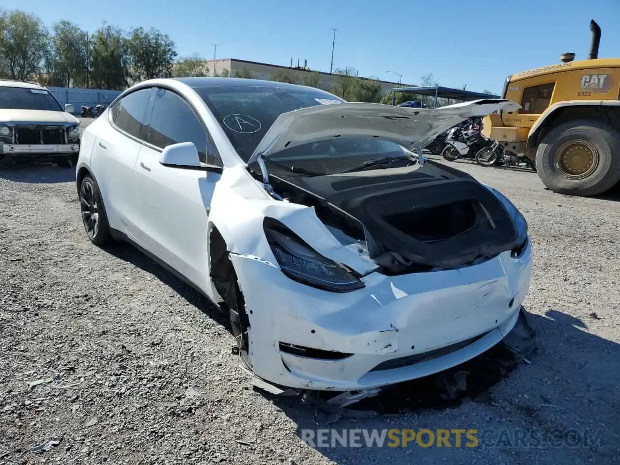 1 fotografías del automóvil dañado 7SAYGAEE4NF315310 TESLA MODEL Y 2022