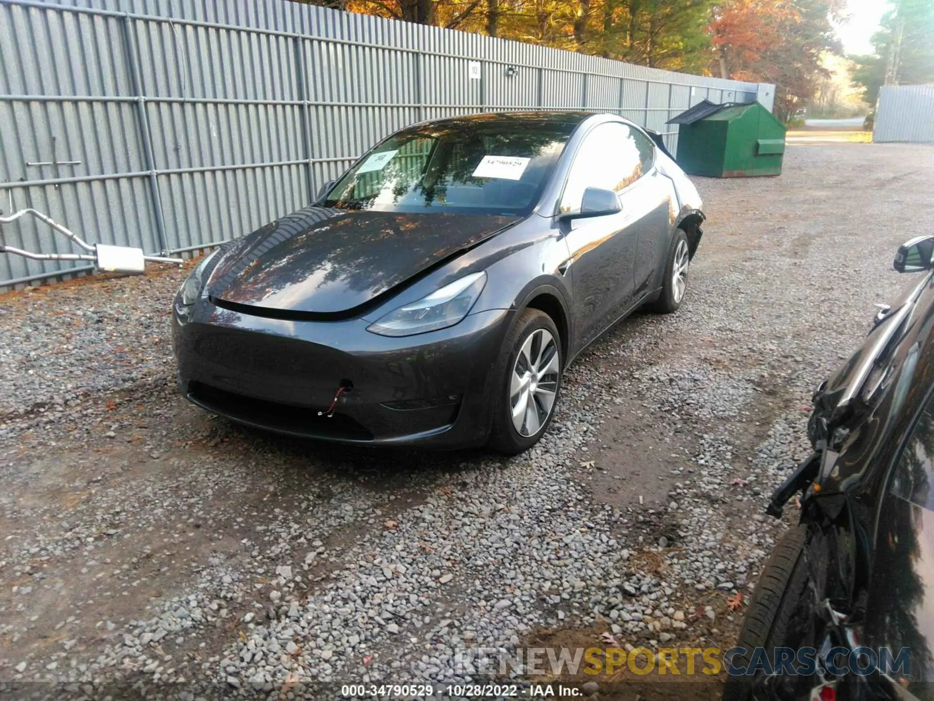 2 fotografías del automóvil dañado 7SAYGAEE4NF532162 TESLA MODEL Y 2022