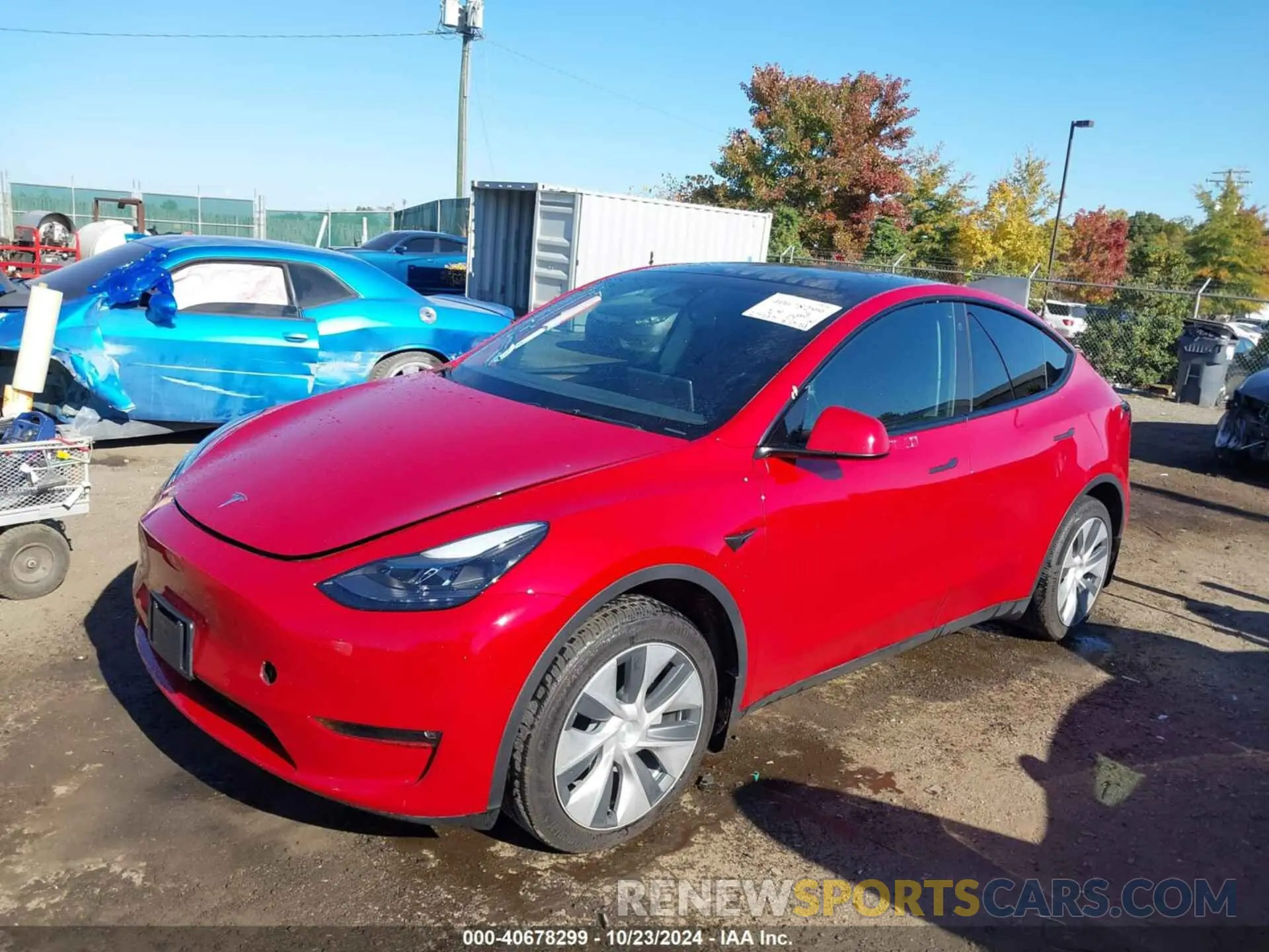2 fotografías del automóvil dañado 7SAYGAEE4NF534591 TESLA MODEL Y 2022