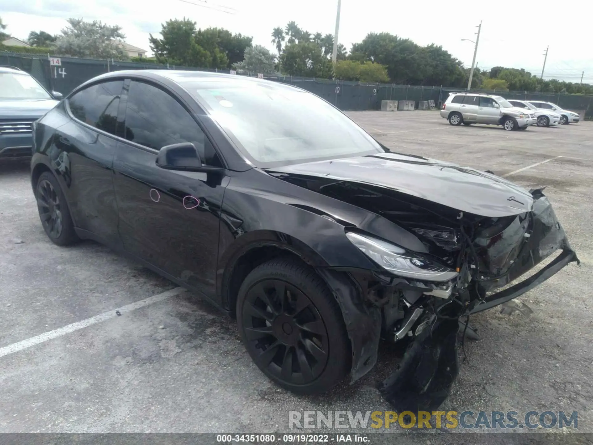 1 fotografías del automóvil dañado 7SAYGAEE5NF309094 TESLA MODEL Y 2022
