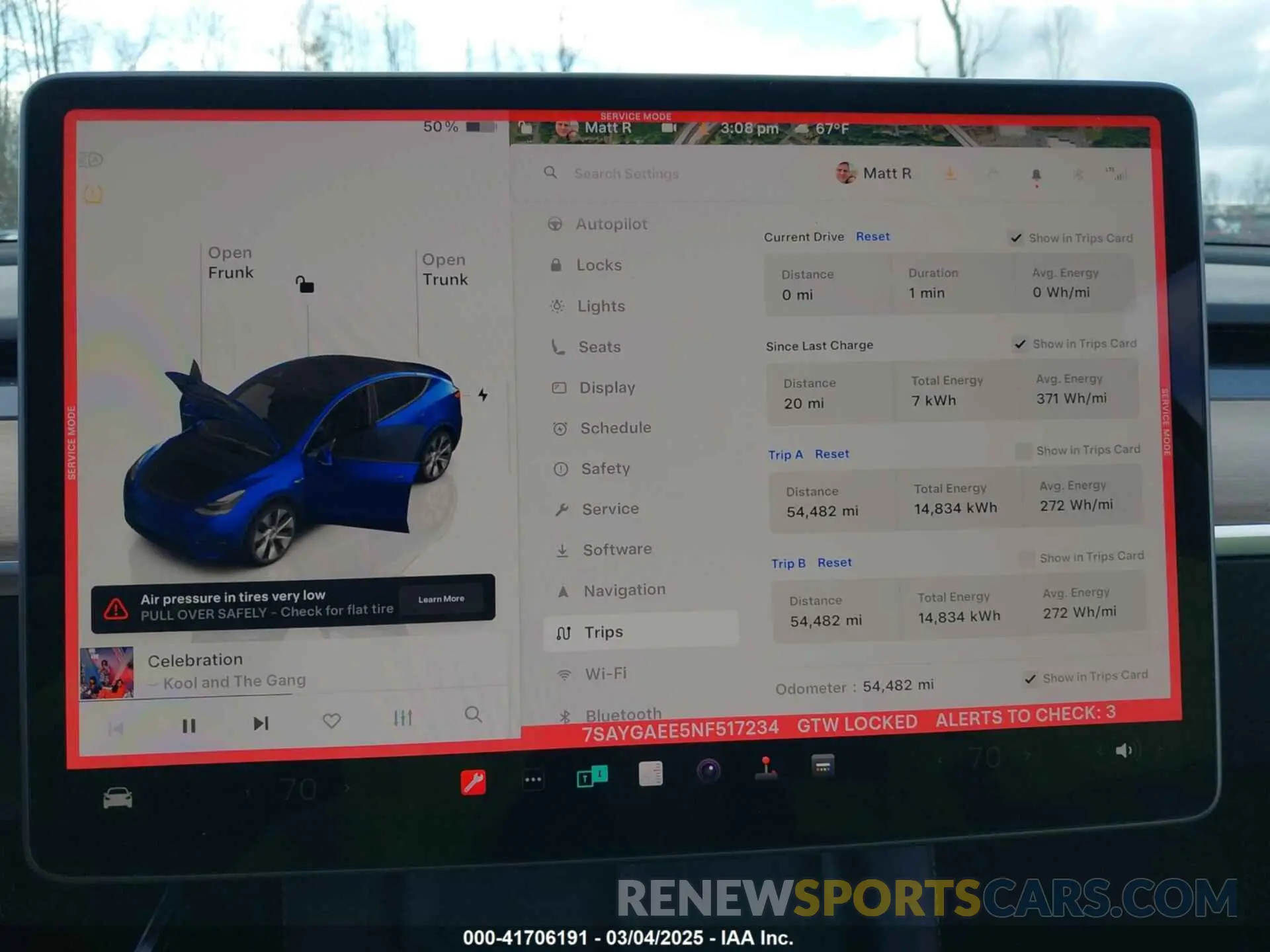 7 fotografías del automóvil dañado 7SAYGAEE5NF517234 TESLA MODEL Y 2022