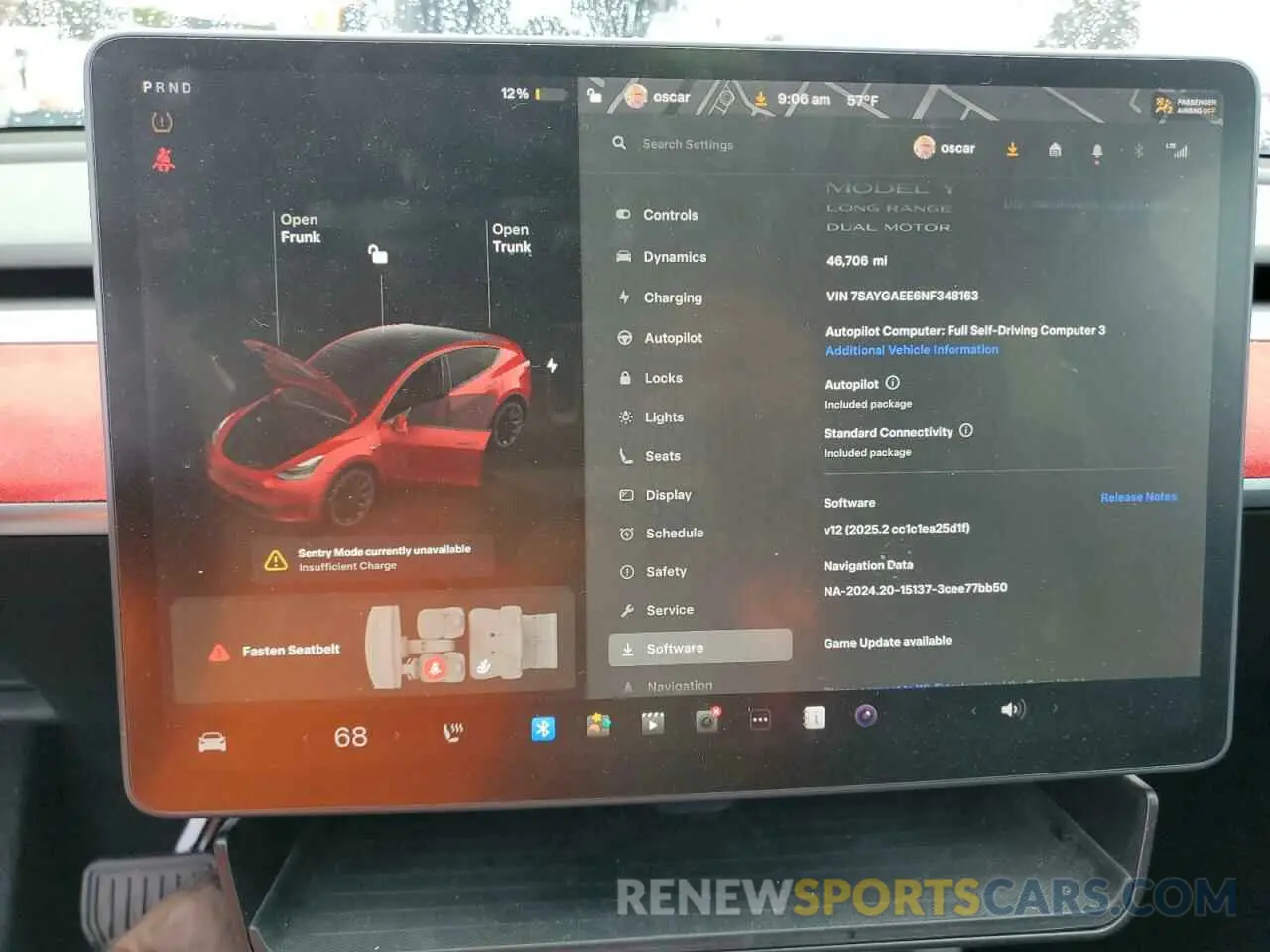 9 fotografías del automóvil dañado 7SAYGAEE6NF348163 TESLA MODEL Y 2022