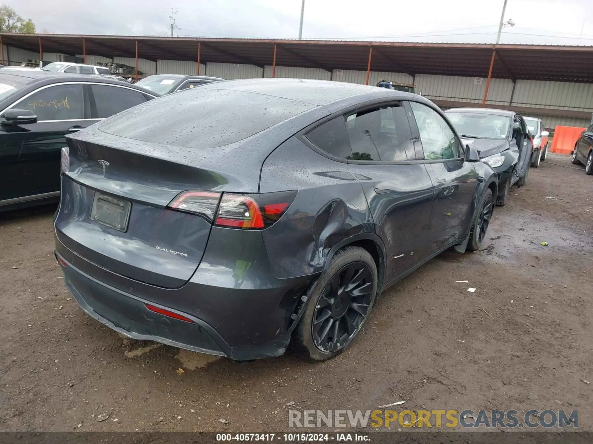 4 fotografías del automóvil dañado 7SAYGAEE6NF389330 TESLA MODEL Y 2022