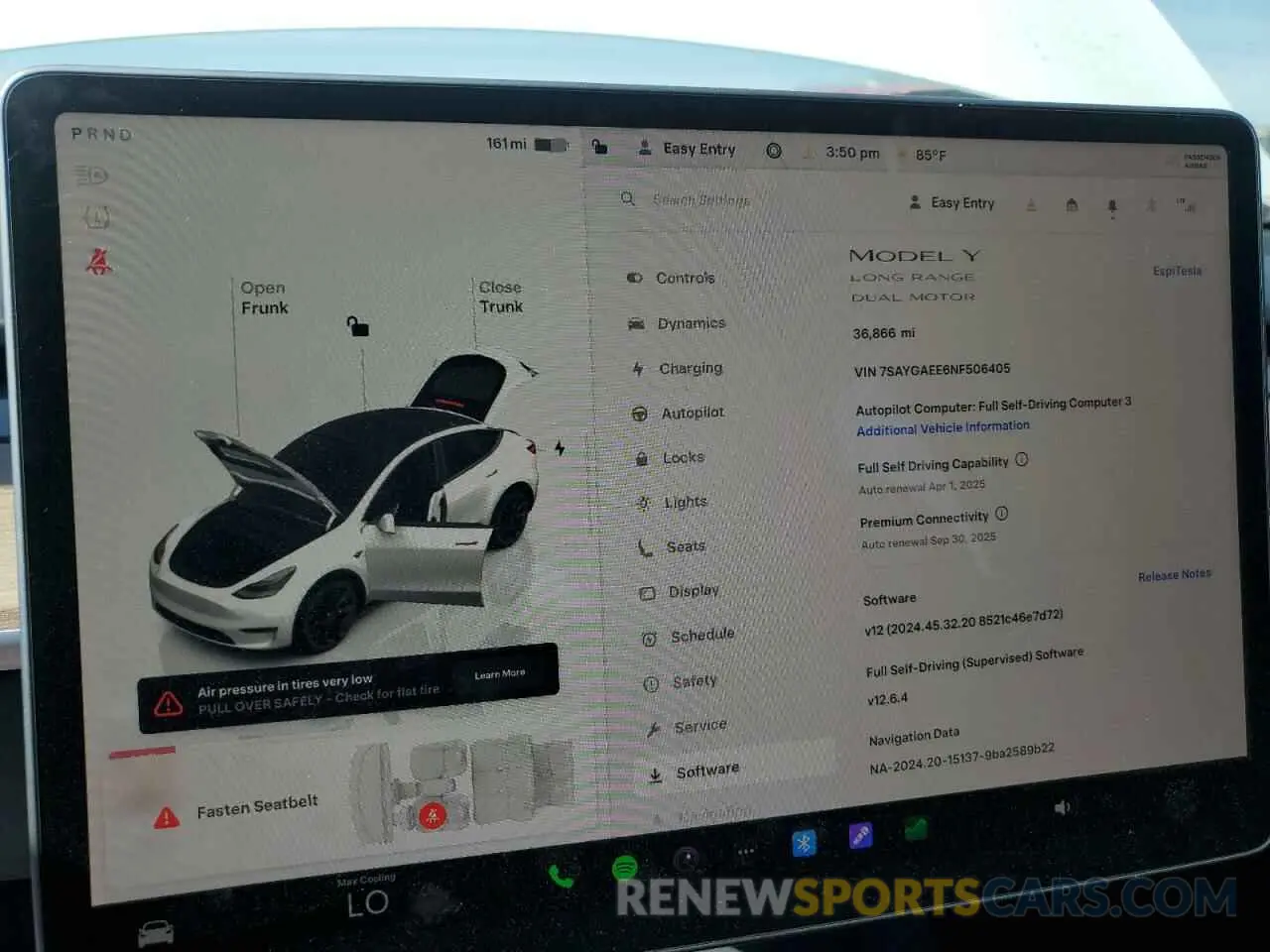9 fotografías del automóvil dañado 7SAYGAEE6NF506405 TESLA MODEL Y 2022