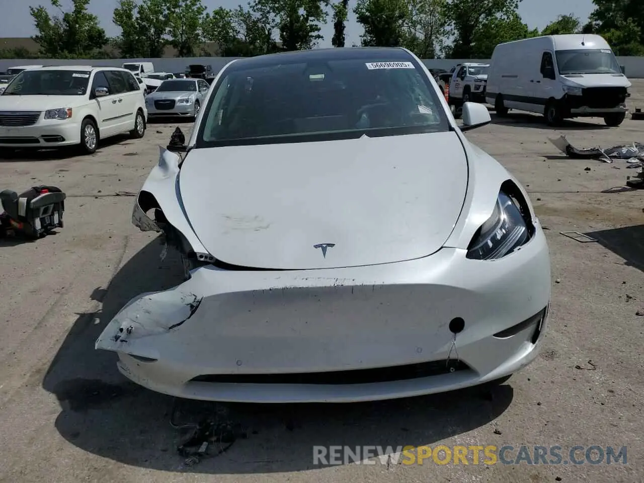 5 fotografías del automóvil dañado 7SAYGAEE8NF378457 TESLA MODEL Y 2022