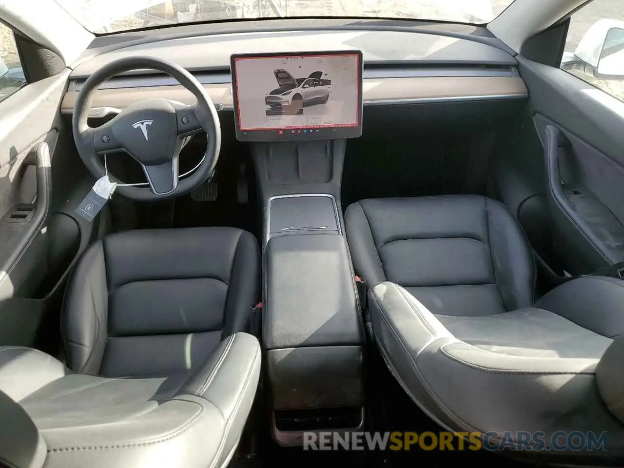 8 fotografías del automóvil dañado 7SAYGAEE8NF384436 TESLA MODEL Y 2022