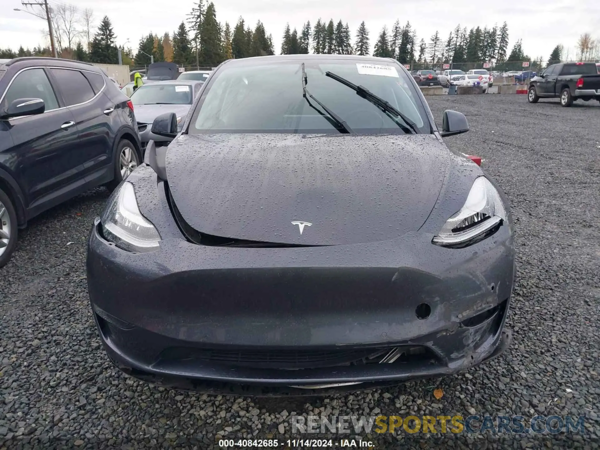 13 fotografías del automóvil dañado 7SAYGAEE8NF570624 TESLA MODEL Y 2022
