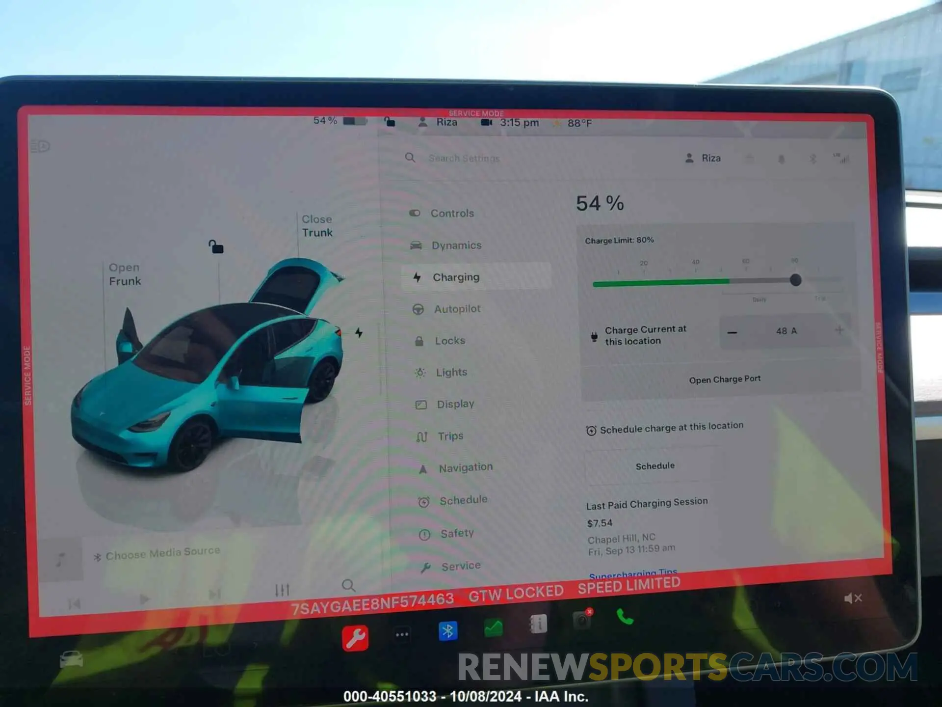 17 fotografías del automóvil dañado 7SAYGAEE8NF574463 TESLA MODEL Y 2022