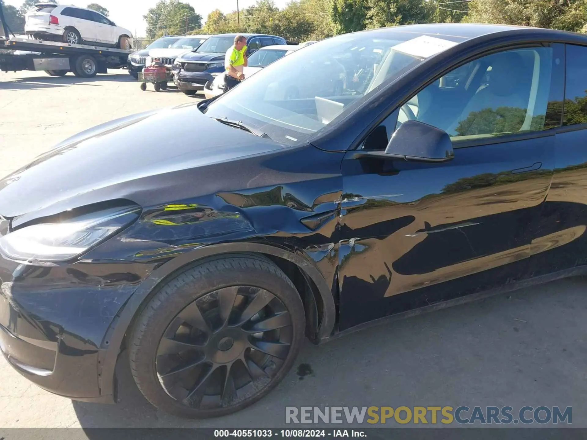6 fotografías del automóvil dañado 7SAYGAEE8NF574463 TESLA MODEL Y 2022