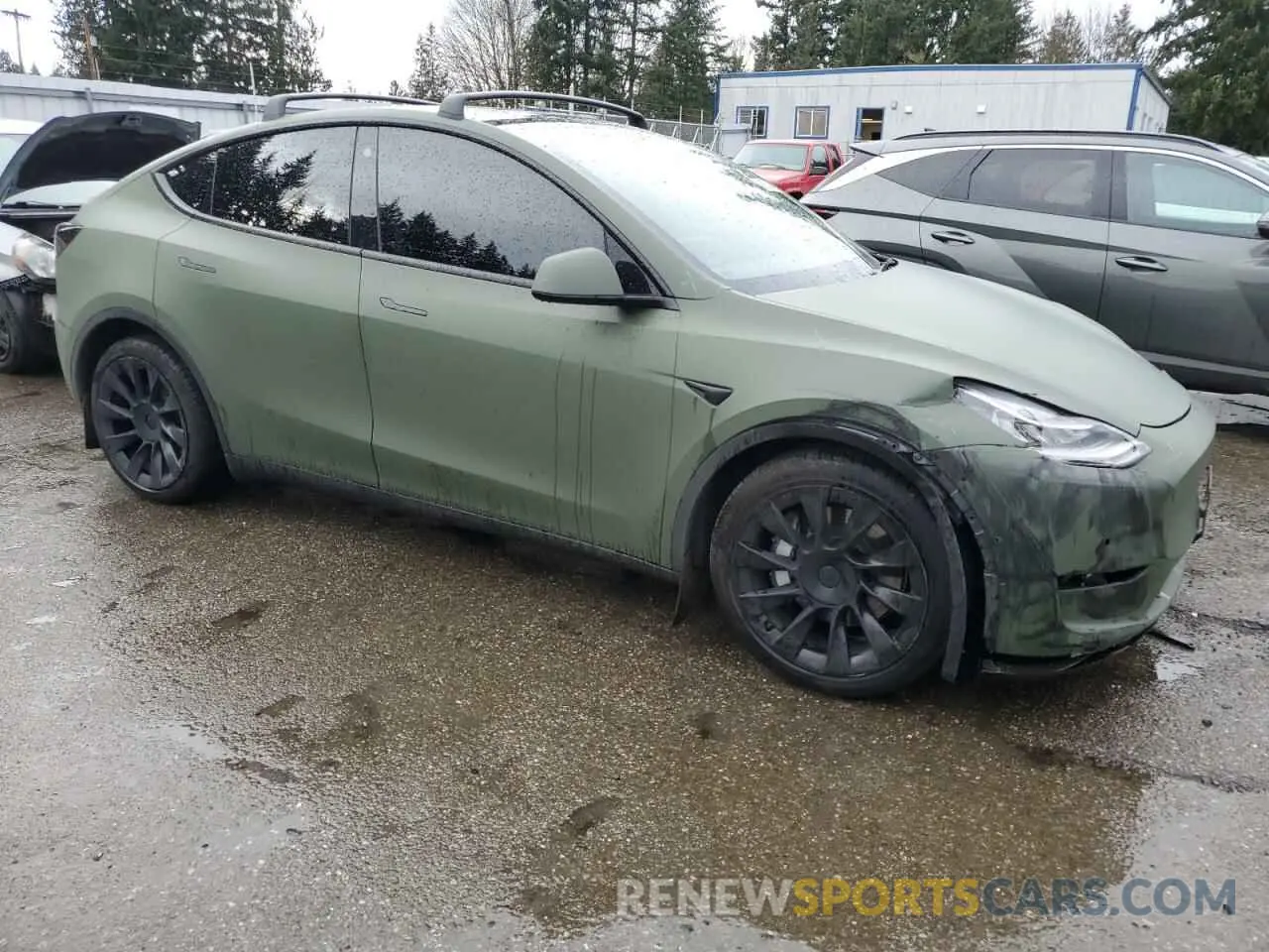 4 fotografías del automóvil dañado 7SAYGAEE9NF484190 TESLA MODEL Y 2022