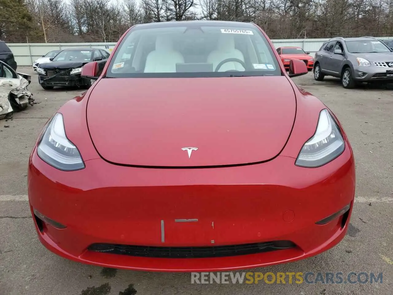 5 fotografías del automóvil dañado 7SAYGAEEXNF313657 TESLA MODEL Y 2022