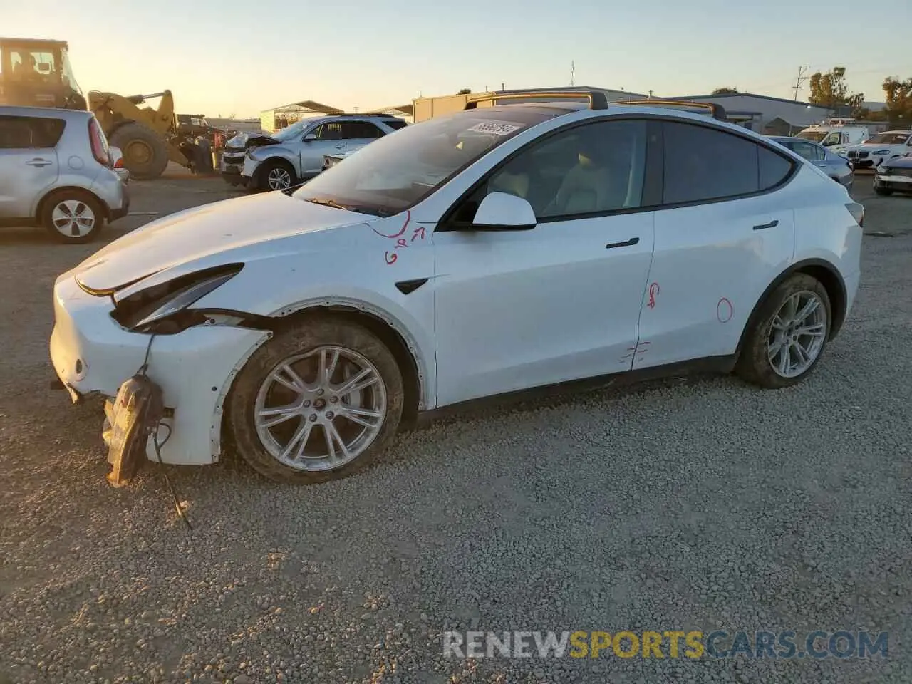 1 fotografías del automóvil dañado 7SAYGAEEXNF488944 TESLA MODEL Y 2022