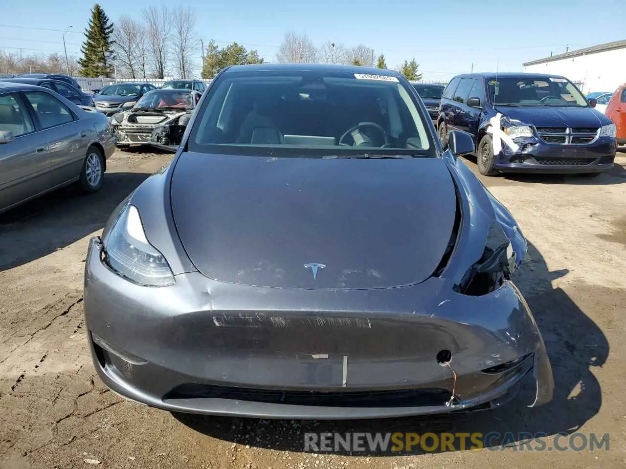 5 fotografías del automóvil dañado 7SAYGAEEXNF517729 TESLA MODEL Y 2022
