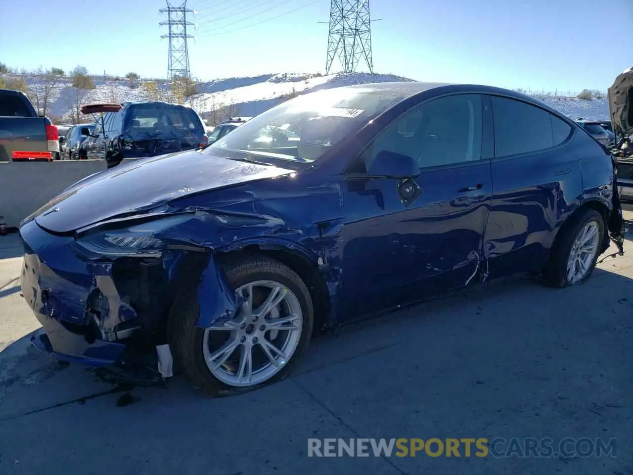1 fotografías del automóvil dañado 7SAYGDEE0NA014788 TESLA MODEL Y 2022