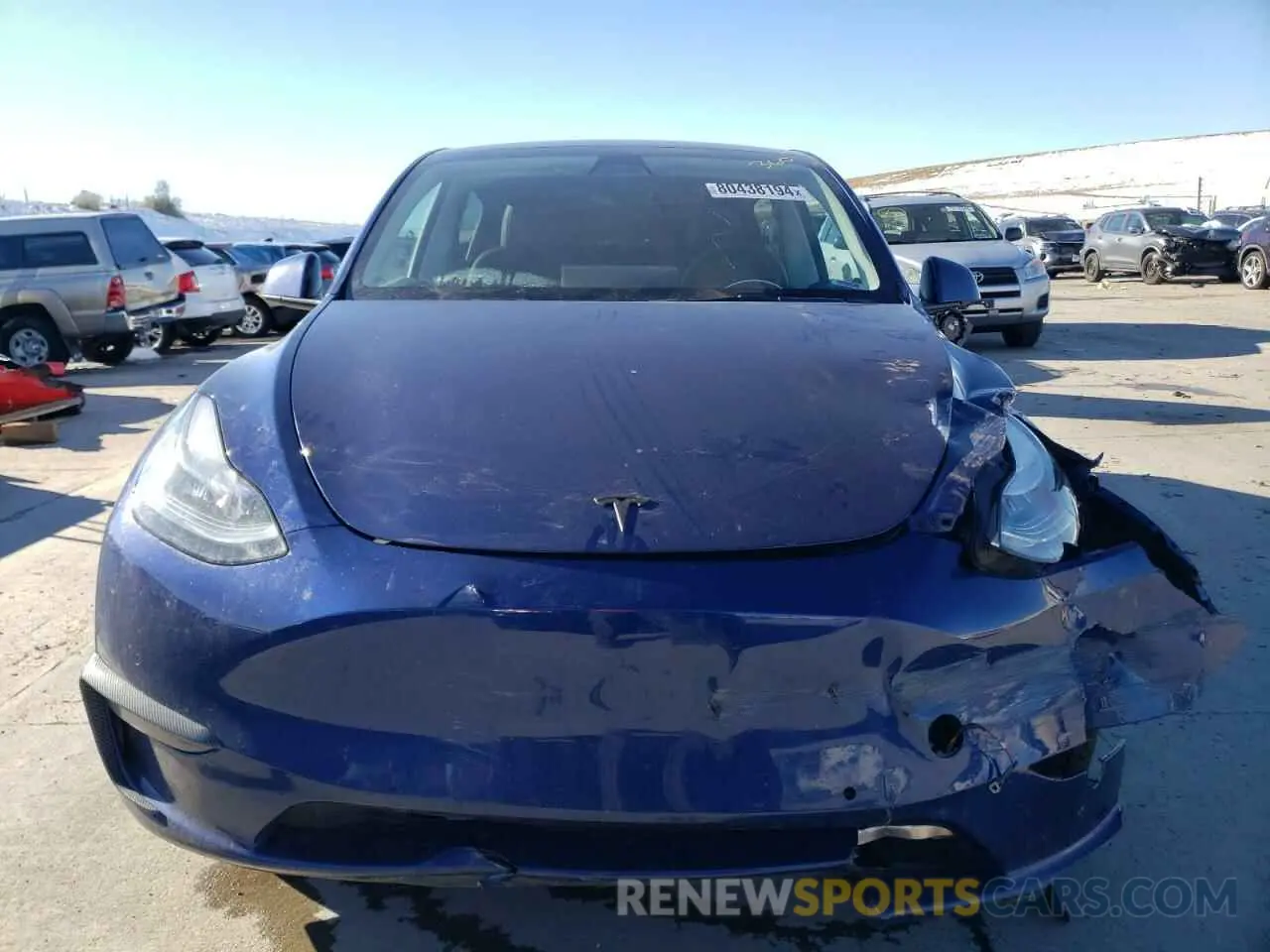 5 fotografías del automóvil dañado 7SAYGDEE0NA014788 TESLA MODEL Y 2022