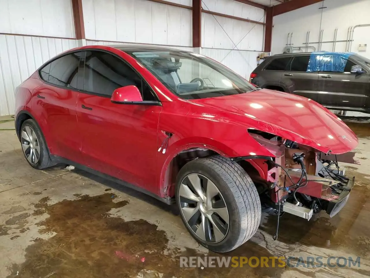 4 fotografías del automóvil dañado 7SAYGDEE0NF339122 TESLA MODEL Y 2022
