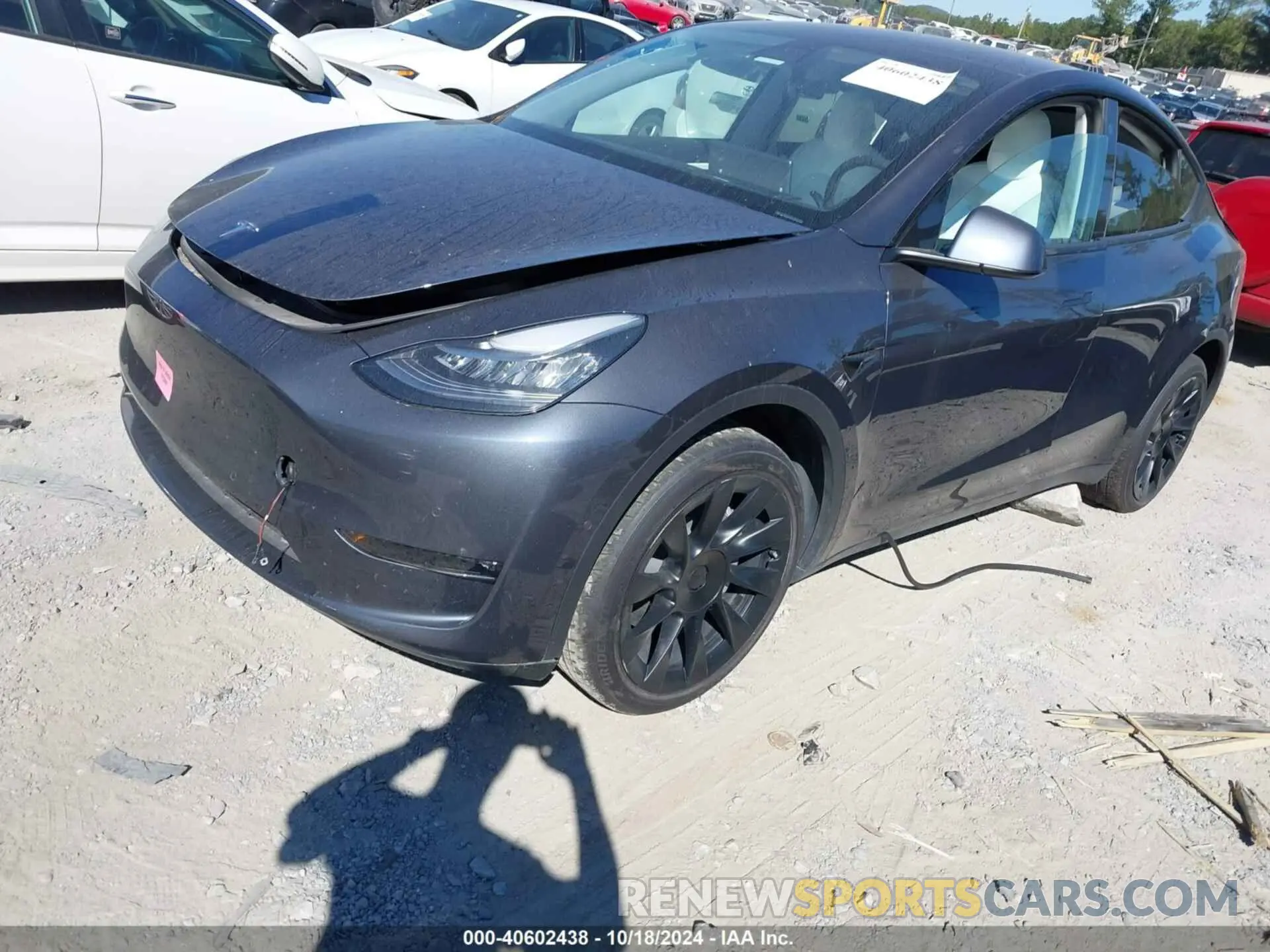 2 fotografías del automóvil dañado 7SAYGDEE0NF353599 TESLA MODEL Y 2022