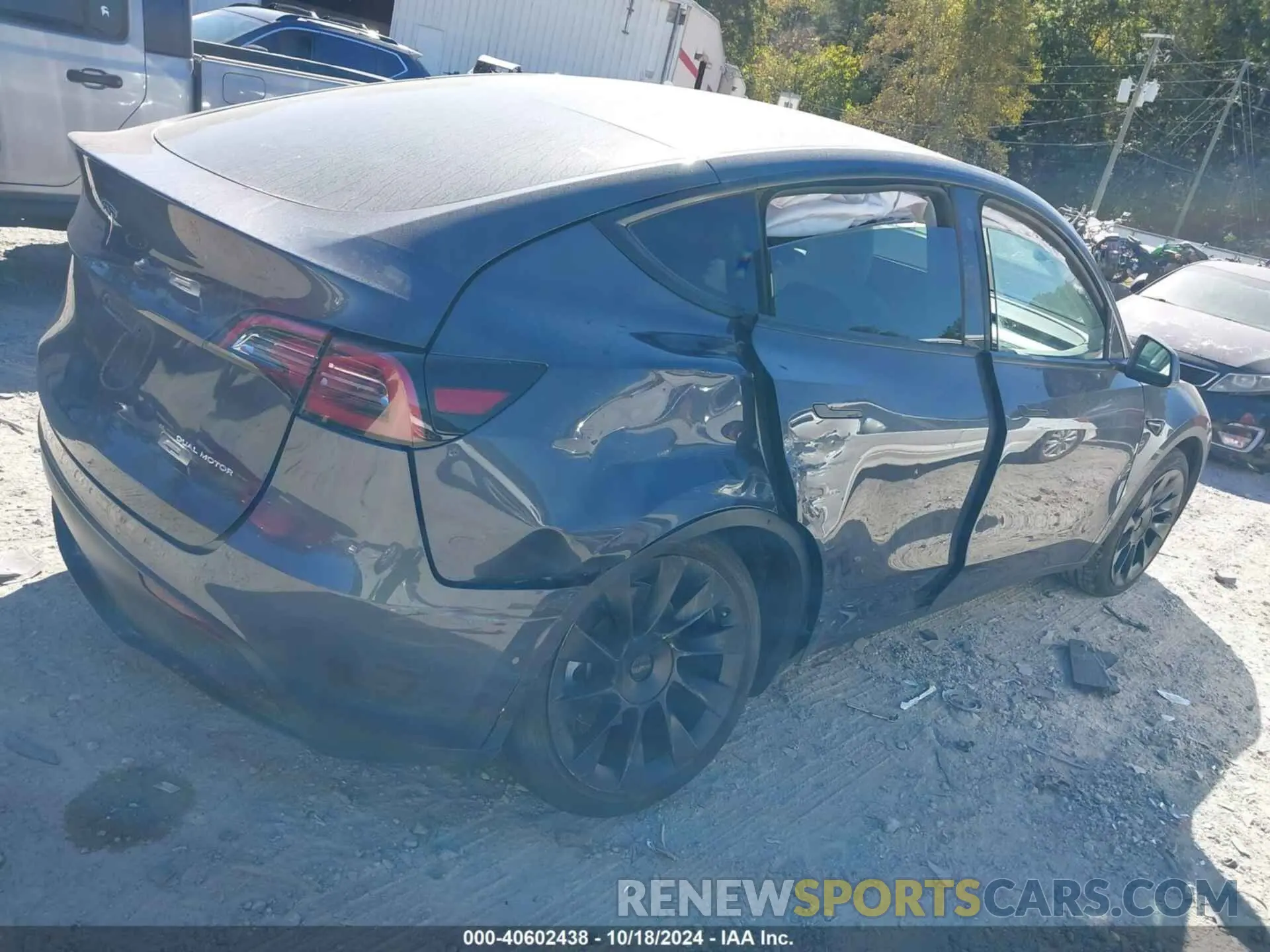 4 fotografías del automóvil dañado 7SAYGDEE0NF353599 TESLA MODEL Y 2022